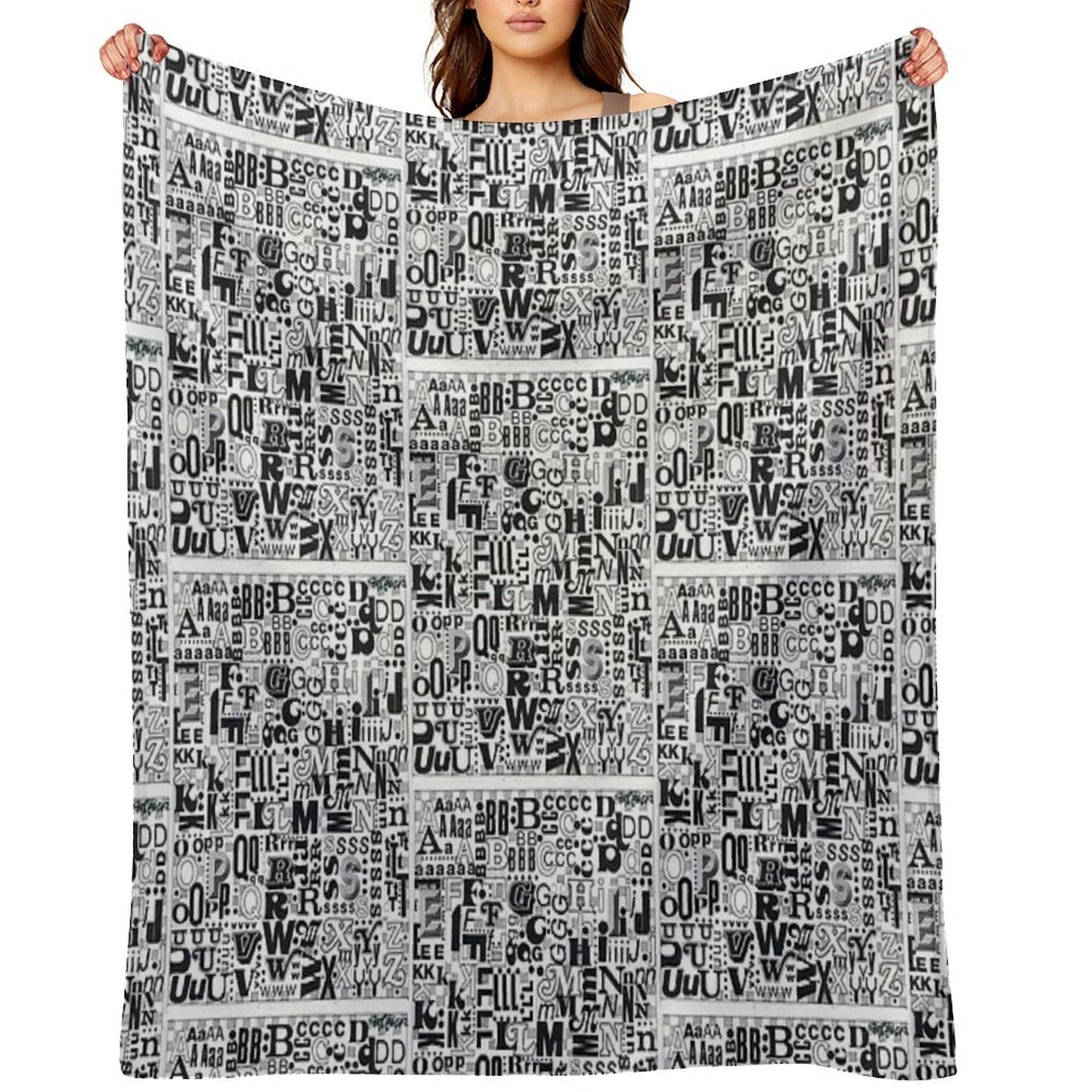 Alphabet Soup Compact Throw Blanket