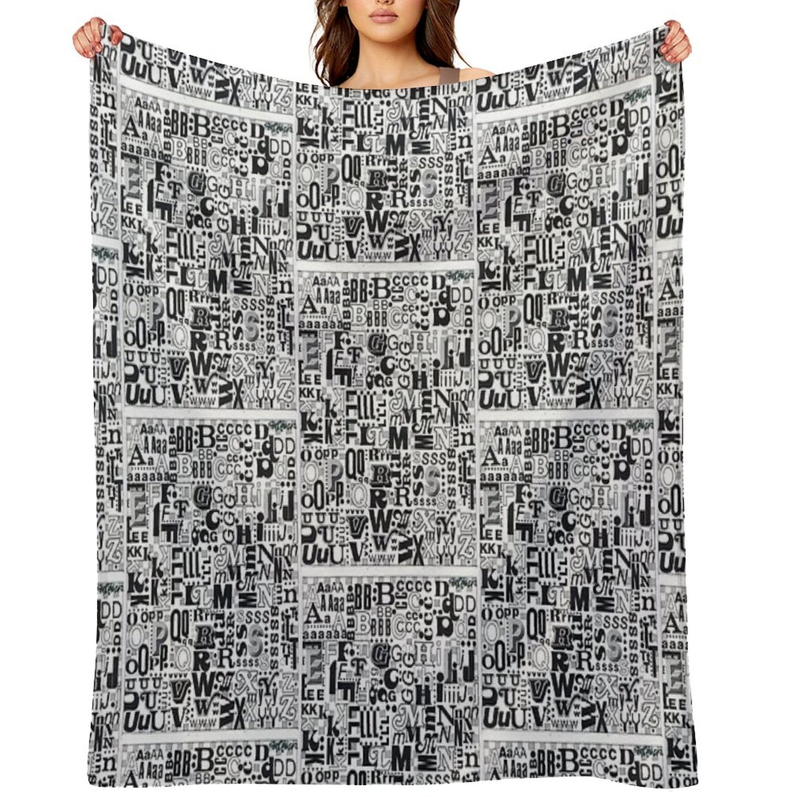 Alphabet Soup Compact Throw Blanket
