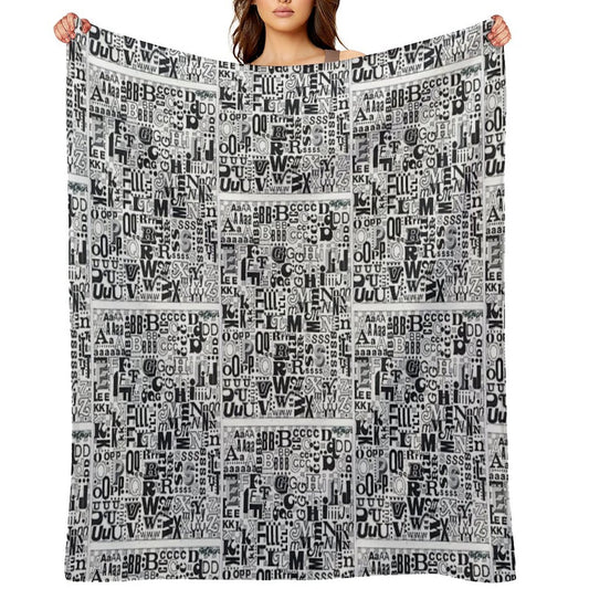 Alphabet Soup Compact Throw Blanket