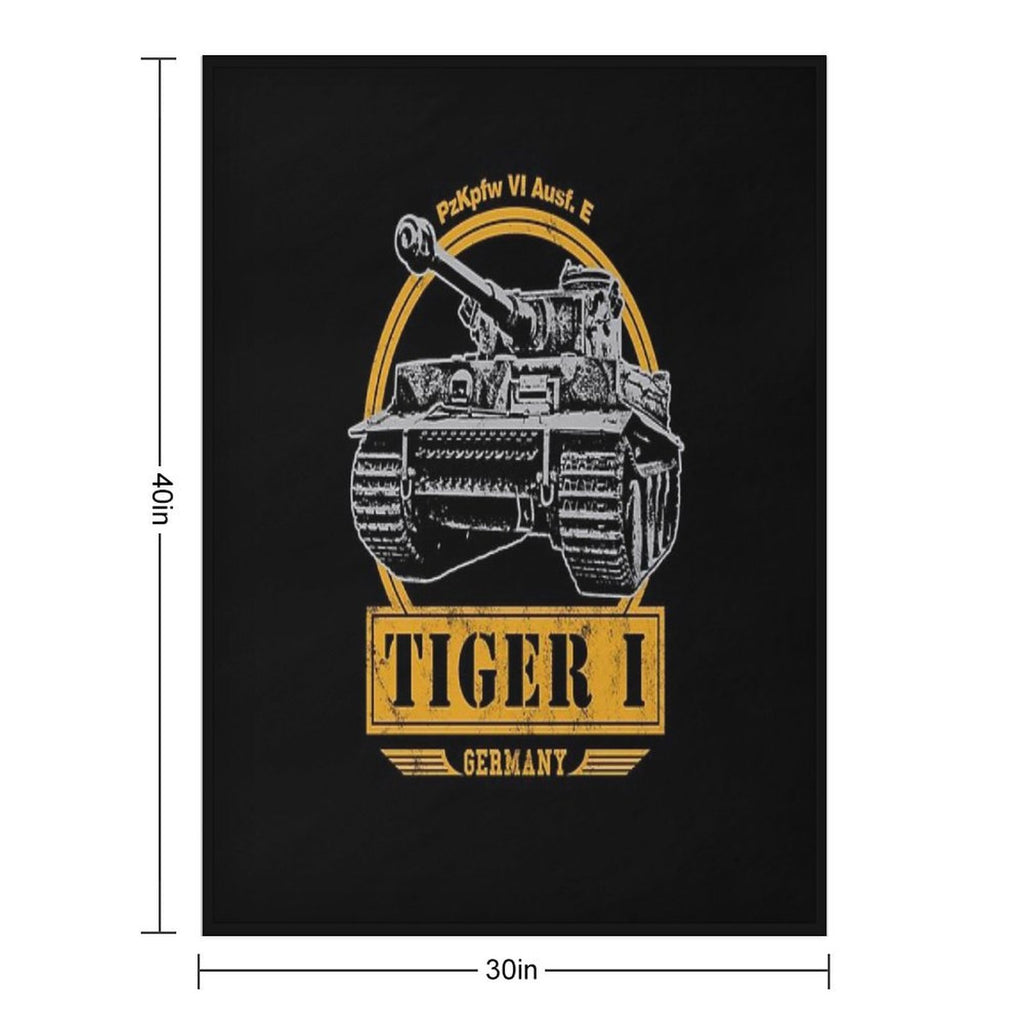 Tiger I - WW2 German Tank Sustainable Throw Blanket