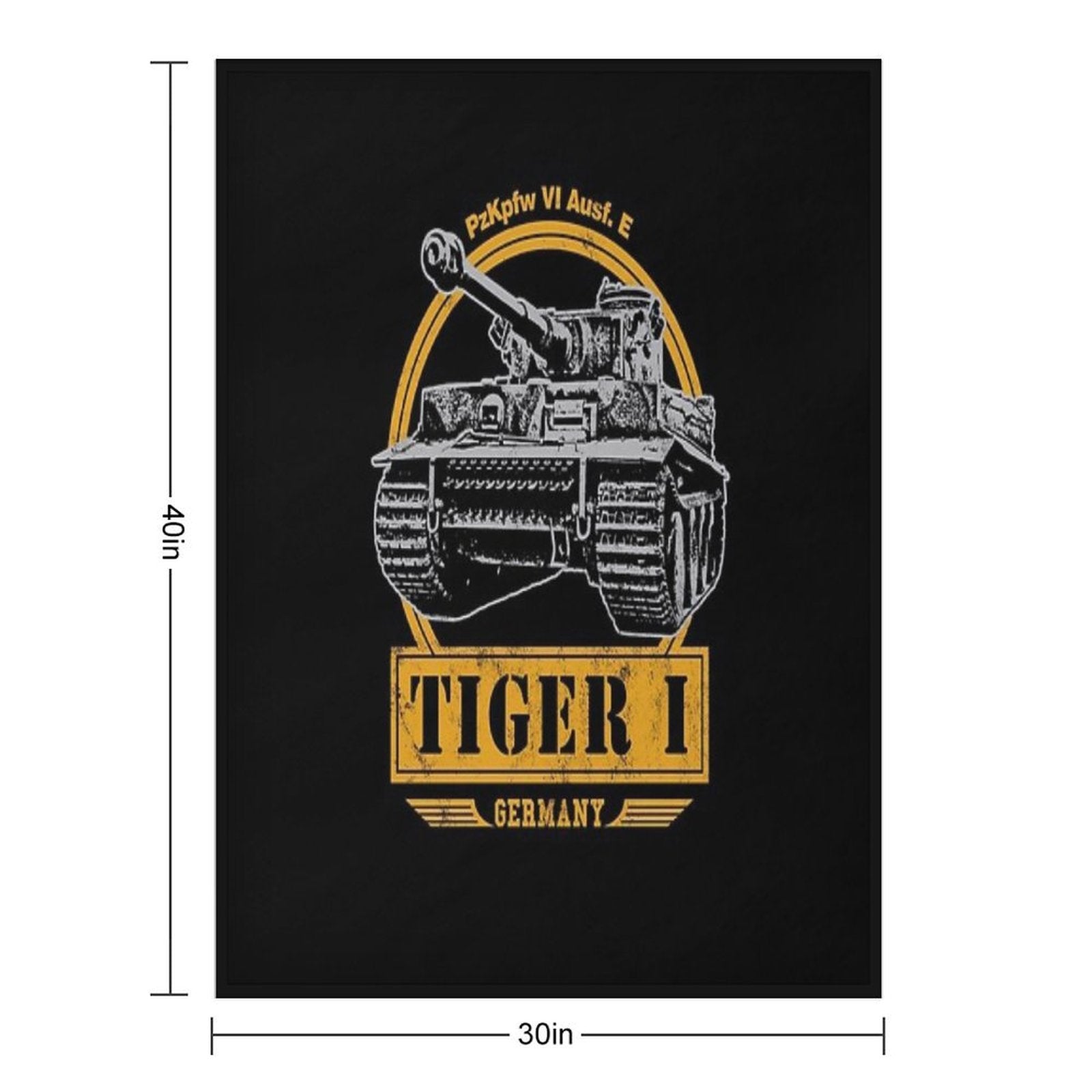 Tiger I - WW2 German Tank Sustainable Throw Blanket