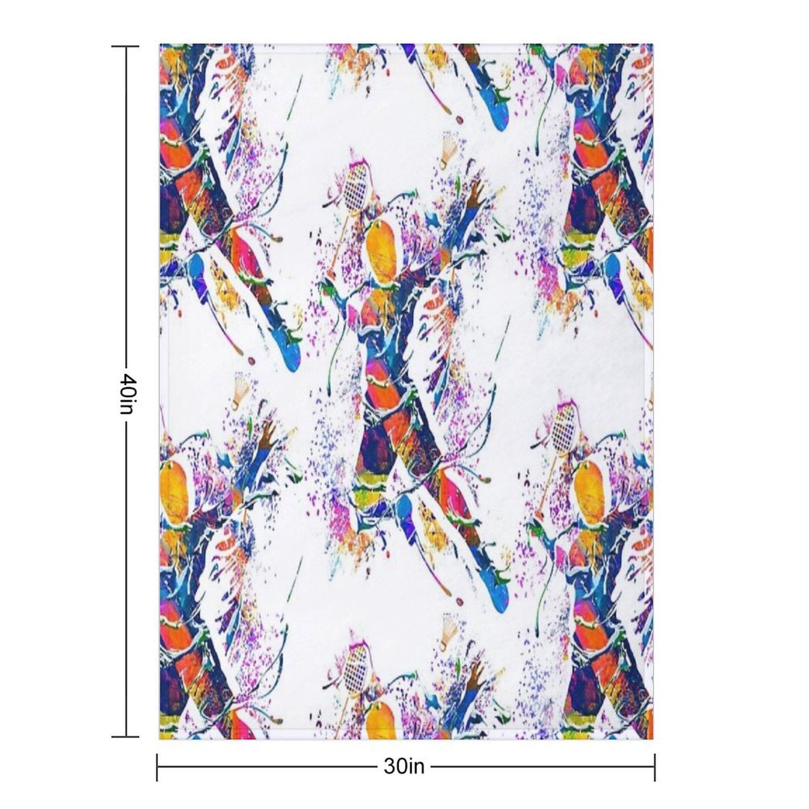 Badminton - Badminton Player - Badminton Smash Wrinkle-free Throw Blanket