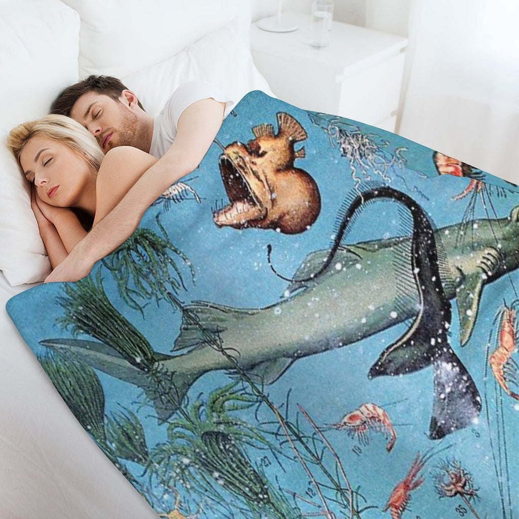 Adolphe Millot - Ocean A - French Vintage Poster Anti-pilling Throw Blanket