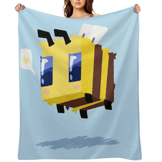Minecraft Bee Machine-washable Throw Blanket