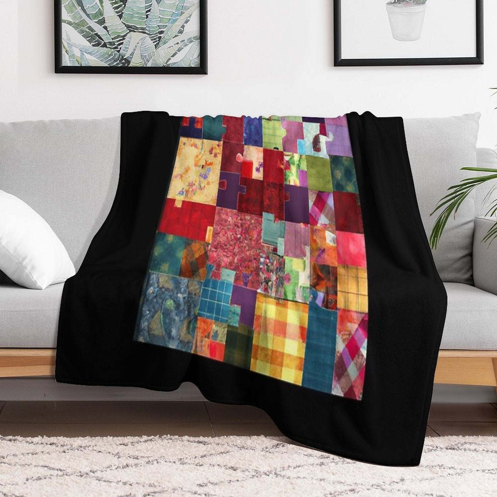 Patchwork  Art  Coolest  Fun Versatility Throw Blanket