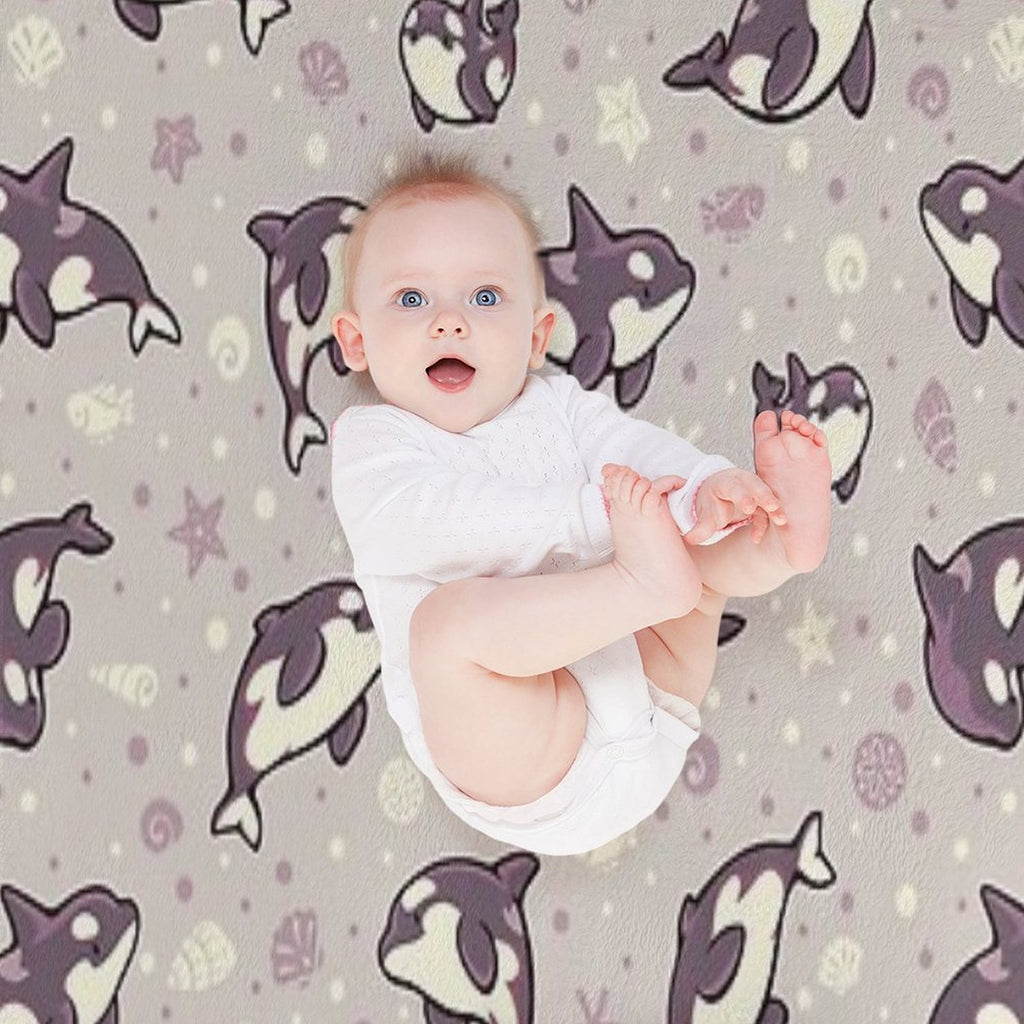 Jelly Bean Orcas Gift-ready Throw Blanket