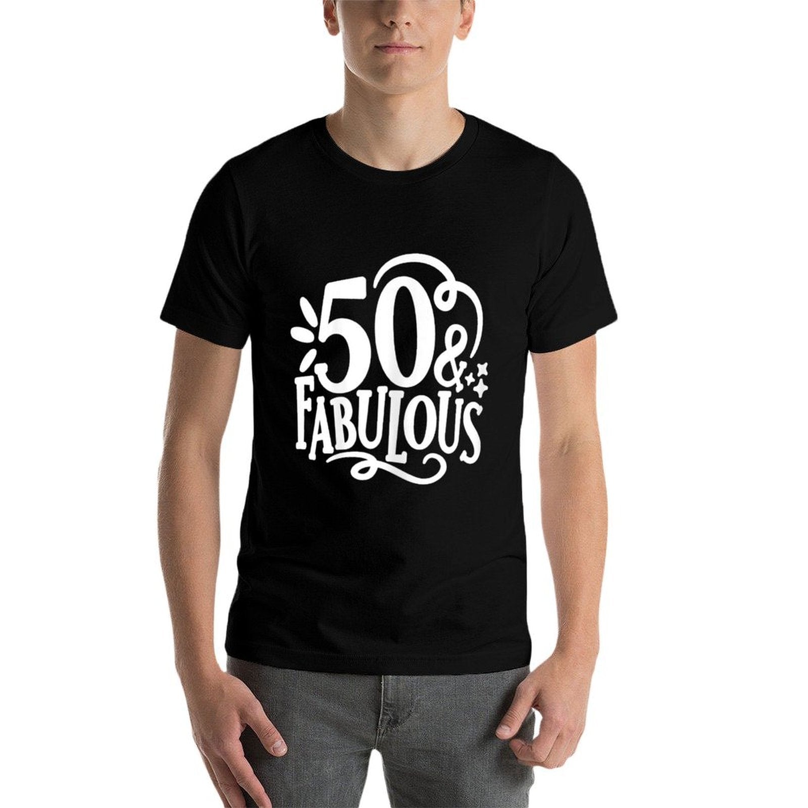 Womens 50 &amp; Fabulous, 50th Birthday Party, Happy 50th Birthday  Lightweight T-Shirt