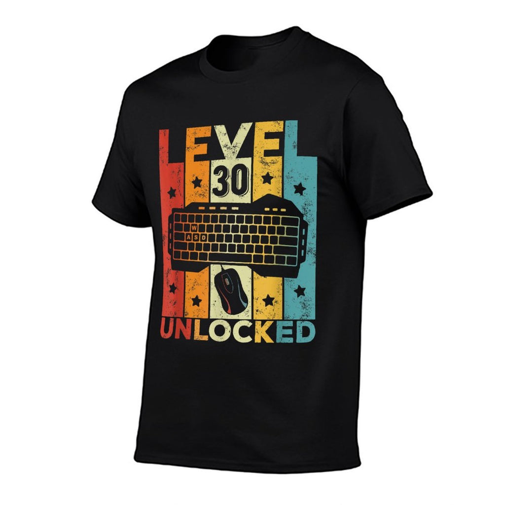 Level 30 Unlocked Gaming Keyboard 30th Birthday Men Women  Cotton T-Shirt
