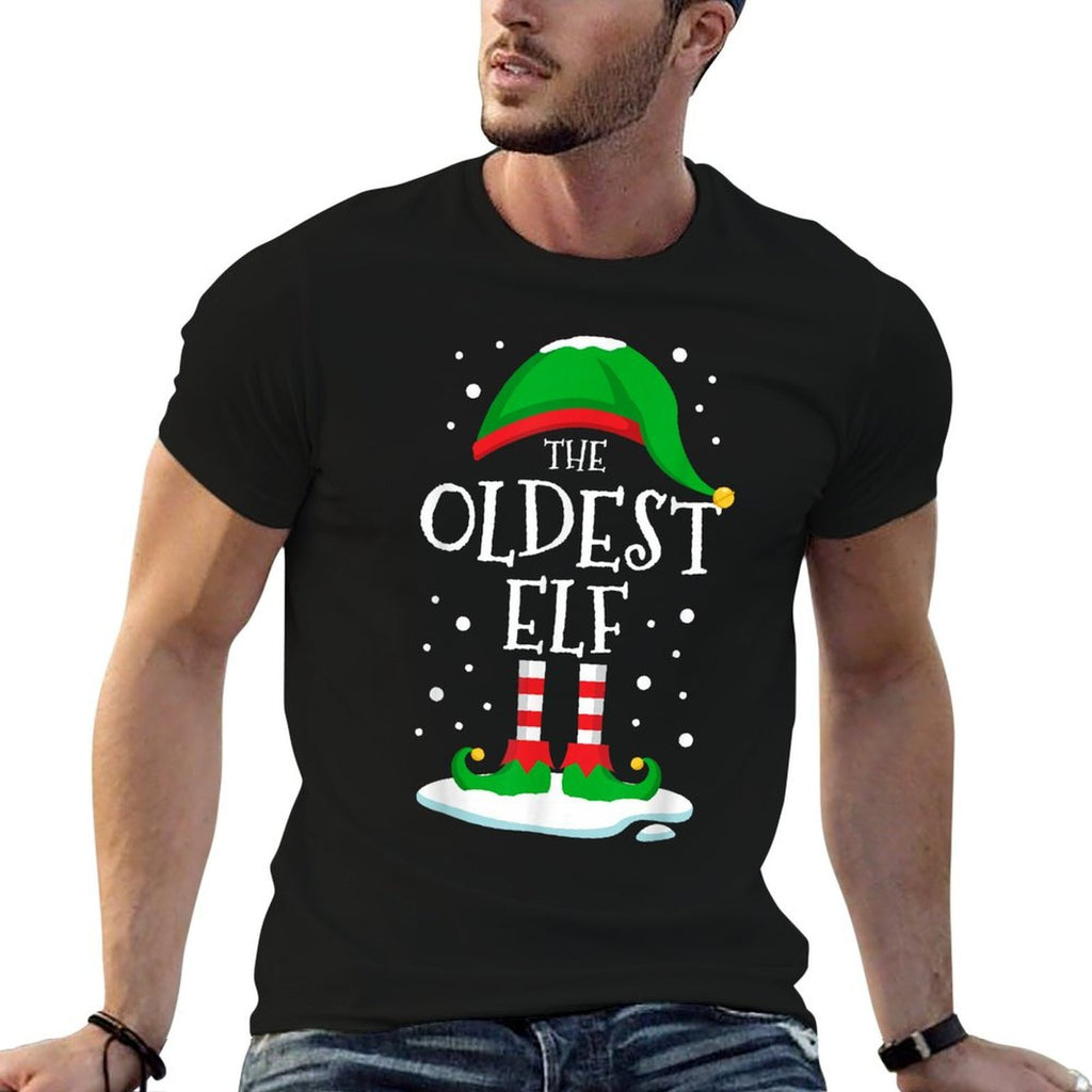 The Oldest Elf Christmas Family Matching Xmas Old Elf Funny  Affordable Price T-Shirt