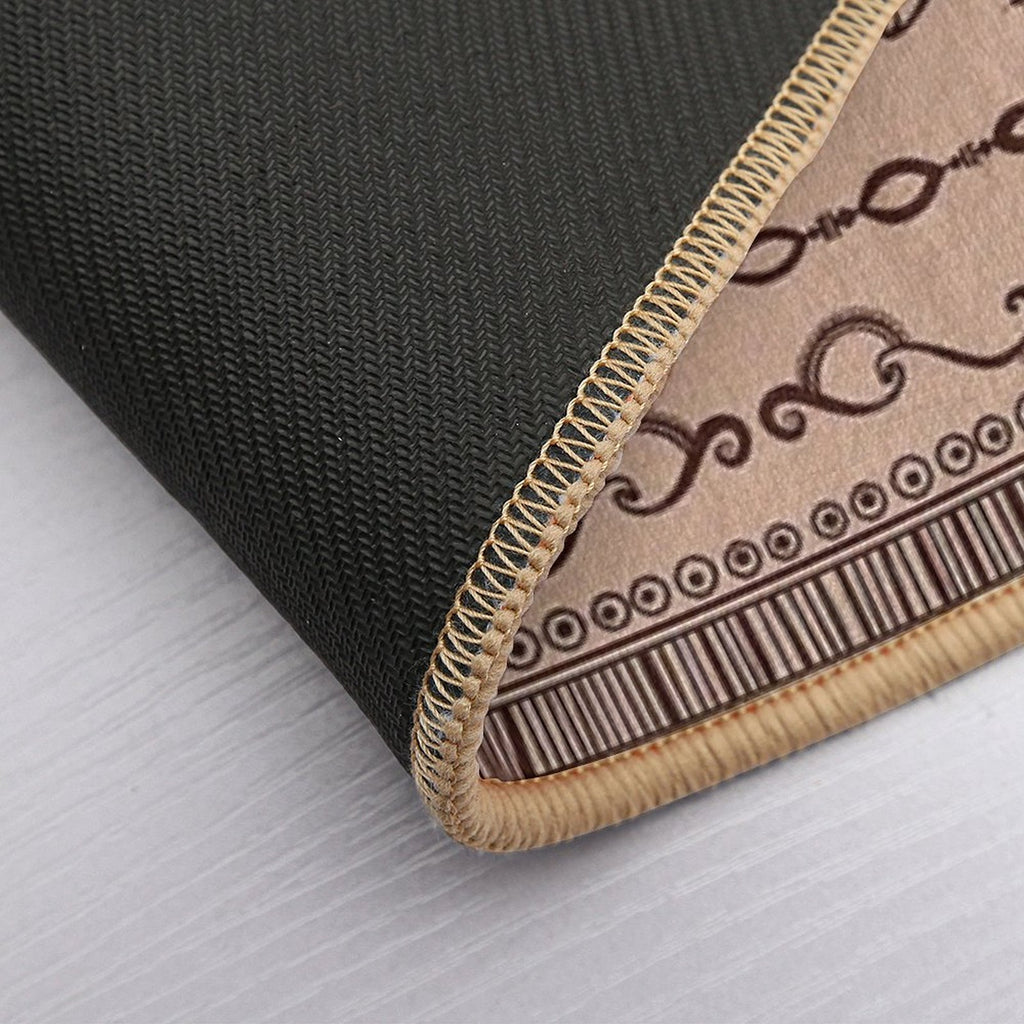 Regular Tan Neutral Egyptian Pattern  Pet-Safe Bath Mat