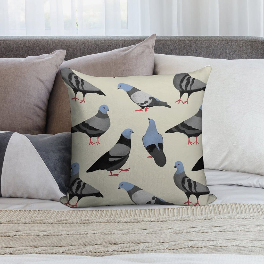 Design 33 - The Pigeons Soft Warmth Comfort Throw Pillow
