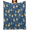 Cockatiel Screm Wrinkle-free Throw Blanket