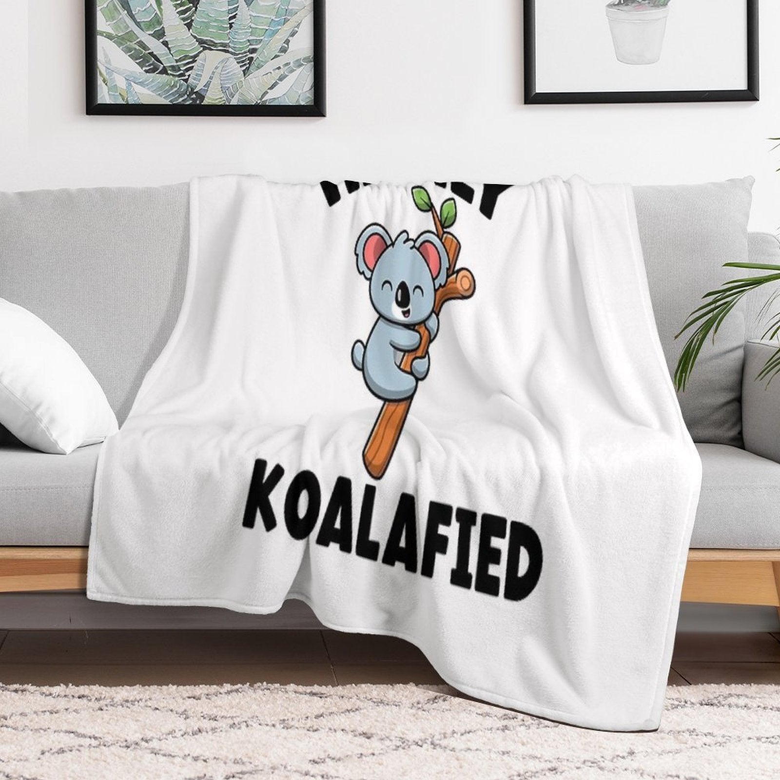 Highly Koalafied Koala Travel-friendly Throw Blanket