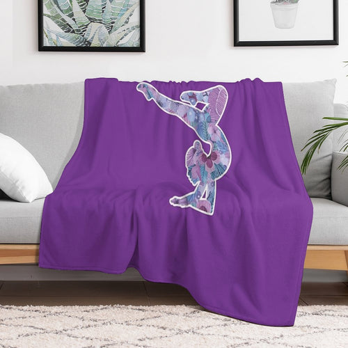 Artistic Rhythmic  Gymnast of Spring Flowers Versatility Throw Blanket