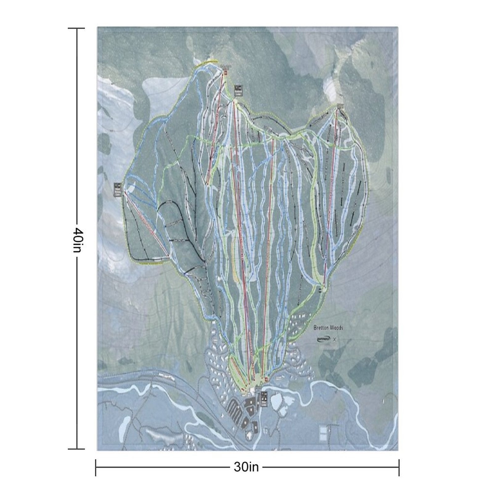 Bretton Woods Resort Trail Map Anti-pilling Throw Blanket