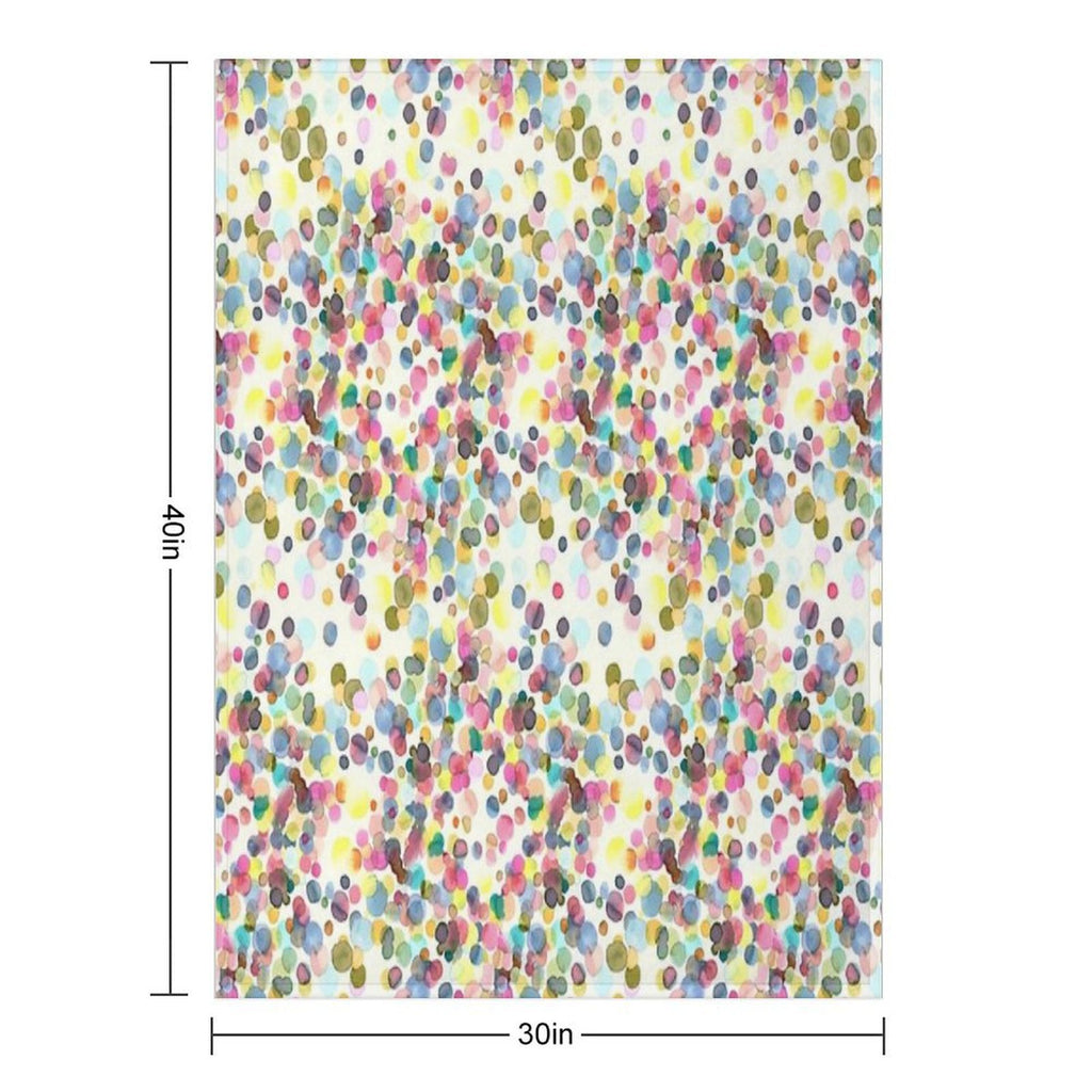 Color Drops Wrinkle-free Throw Blanket