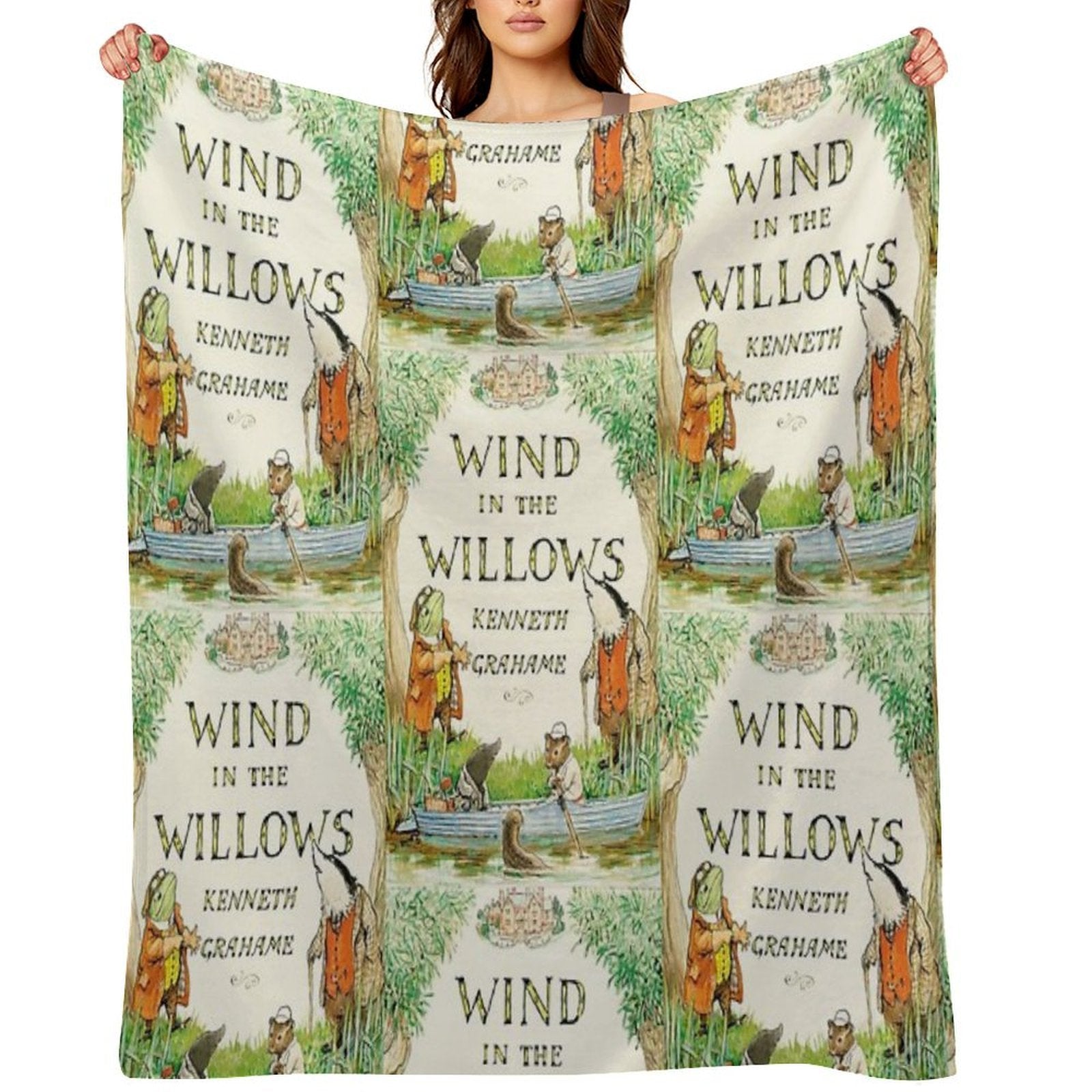 Wind in The Willows Book Cover Lightweight Throw Blanket
