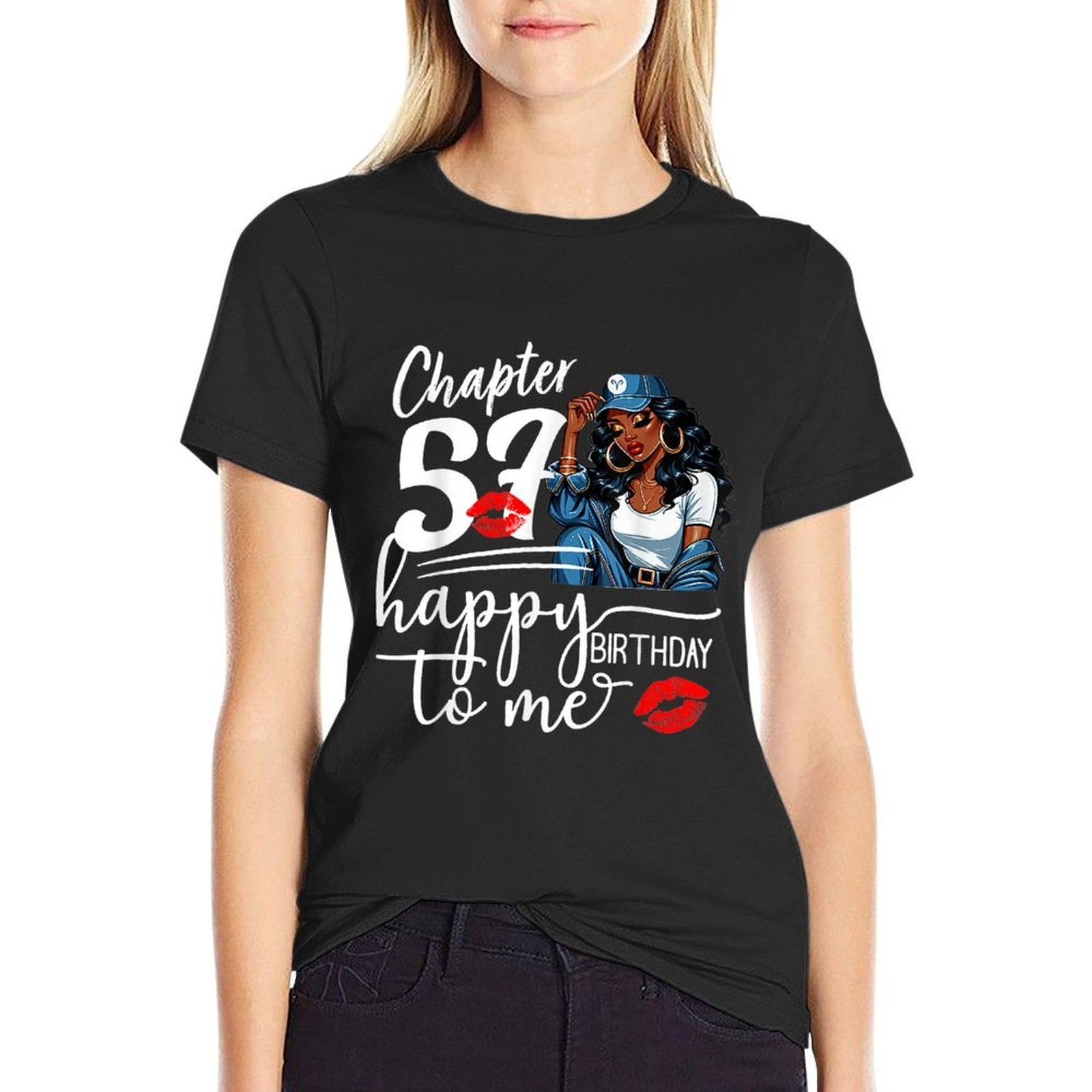 Chapter 57 Years Old 57th Happy Birthday to Me for Women 57  Oversized Silhouette T-Shirt
