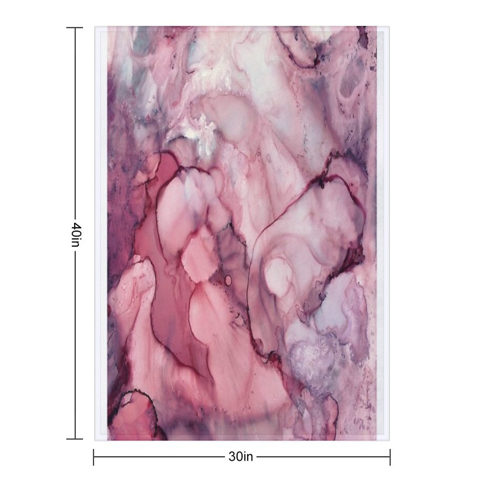 Liquid Mauve Abstract Gift-ready Throw Blanket