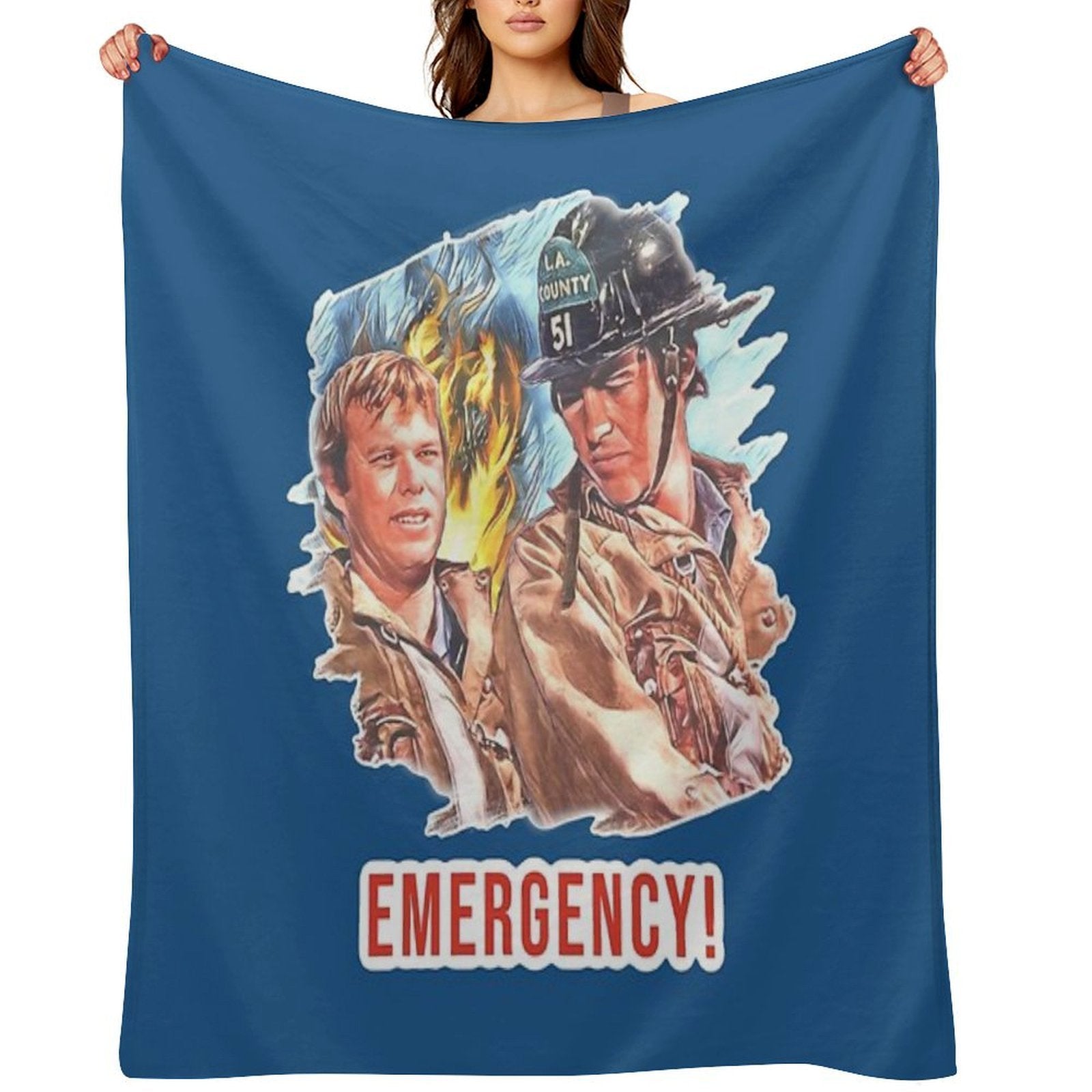Emergency TV Show DeSoto And Gage Shrink-resistant Throw Blanket