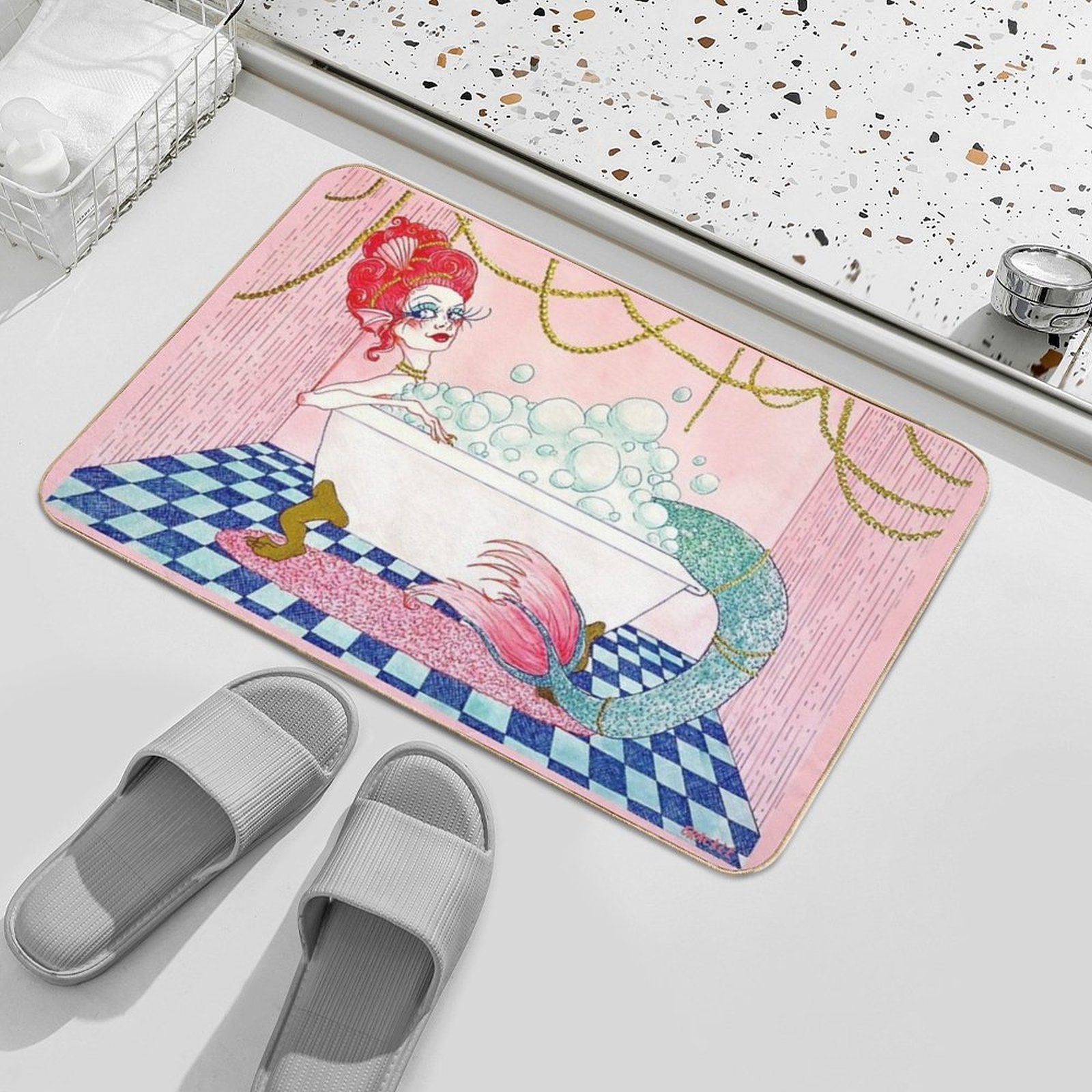 Opulent Luxuries  Fade-Resistant Bath Mat