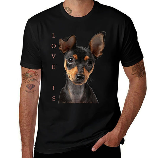 Miniature Pinscher Dog Mom Dad Love Puppy Pet  Quick-drying T-Shirt
