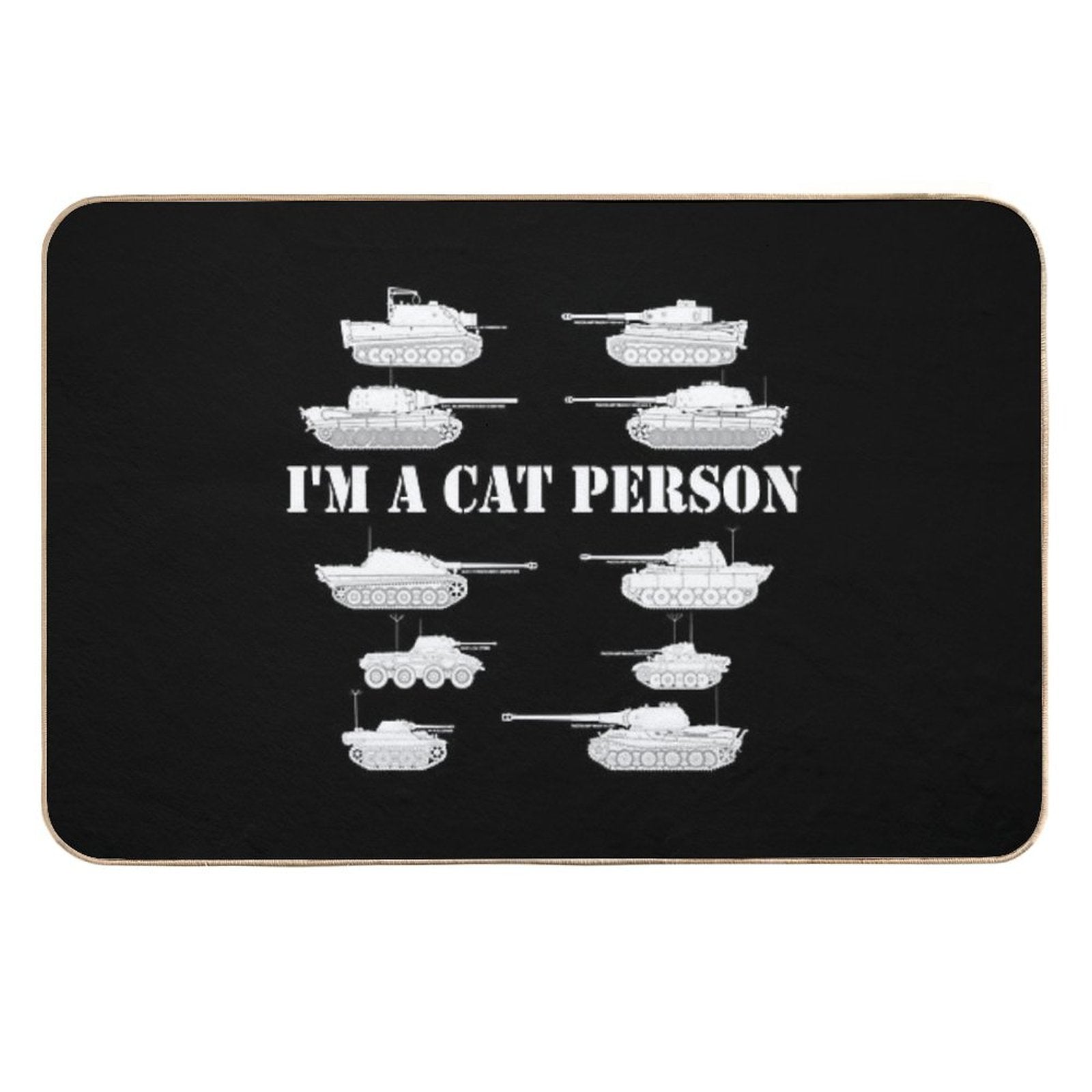 Im A Cat Person Ww2 10 German Tanks  High-Traffic Bath Mat