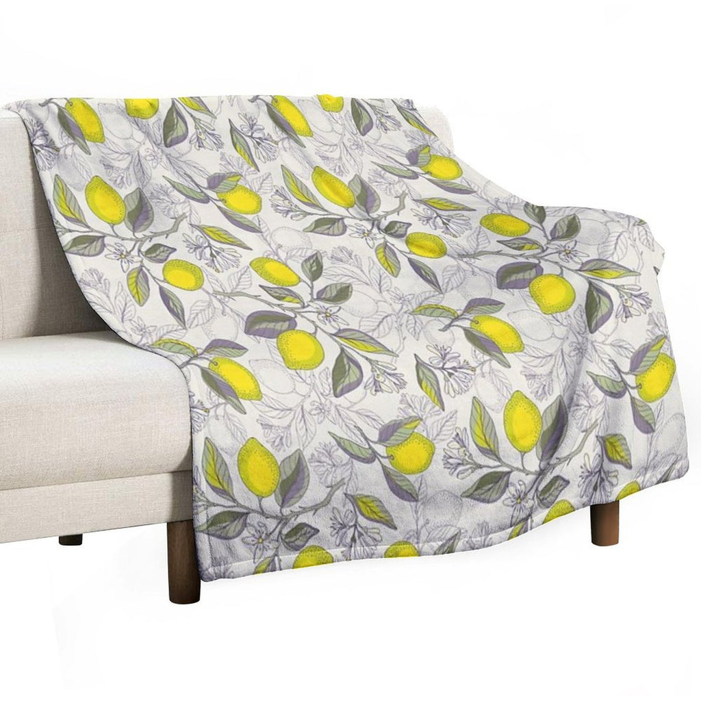 Lemon Pattern Gift-ready Throw Blanket
