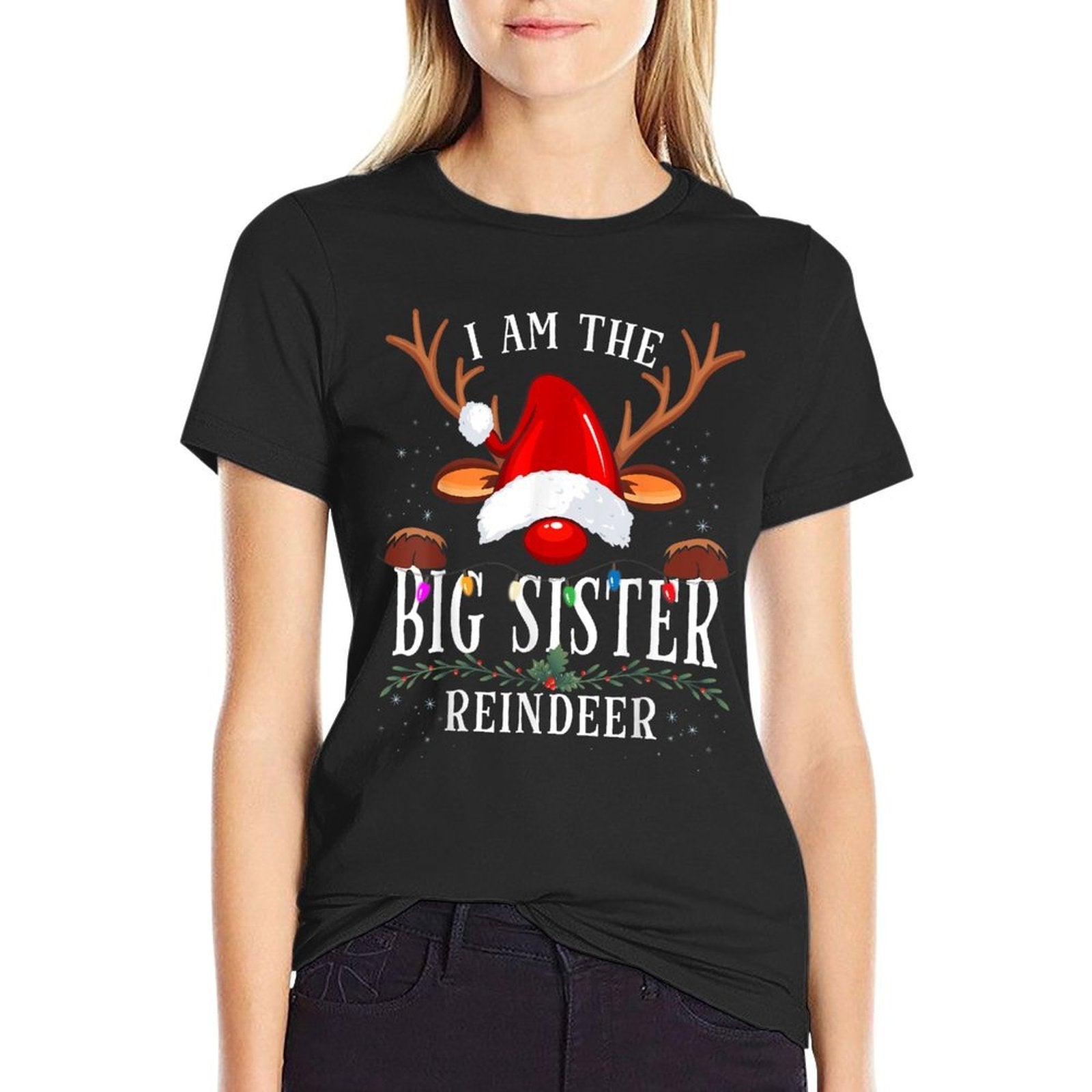 I Am The Big Sister Reindeer Christmas Family  Classic T-Shirt
