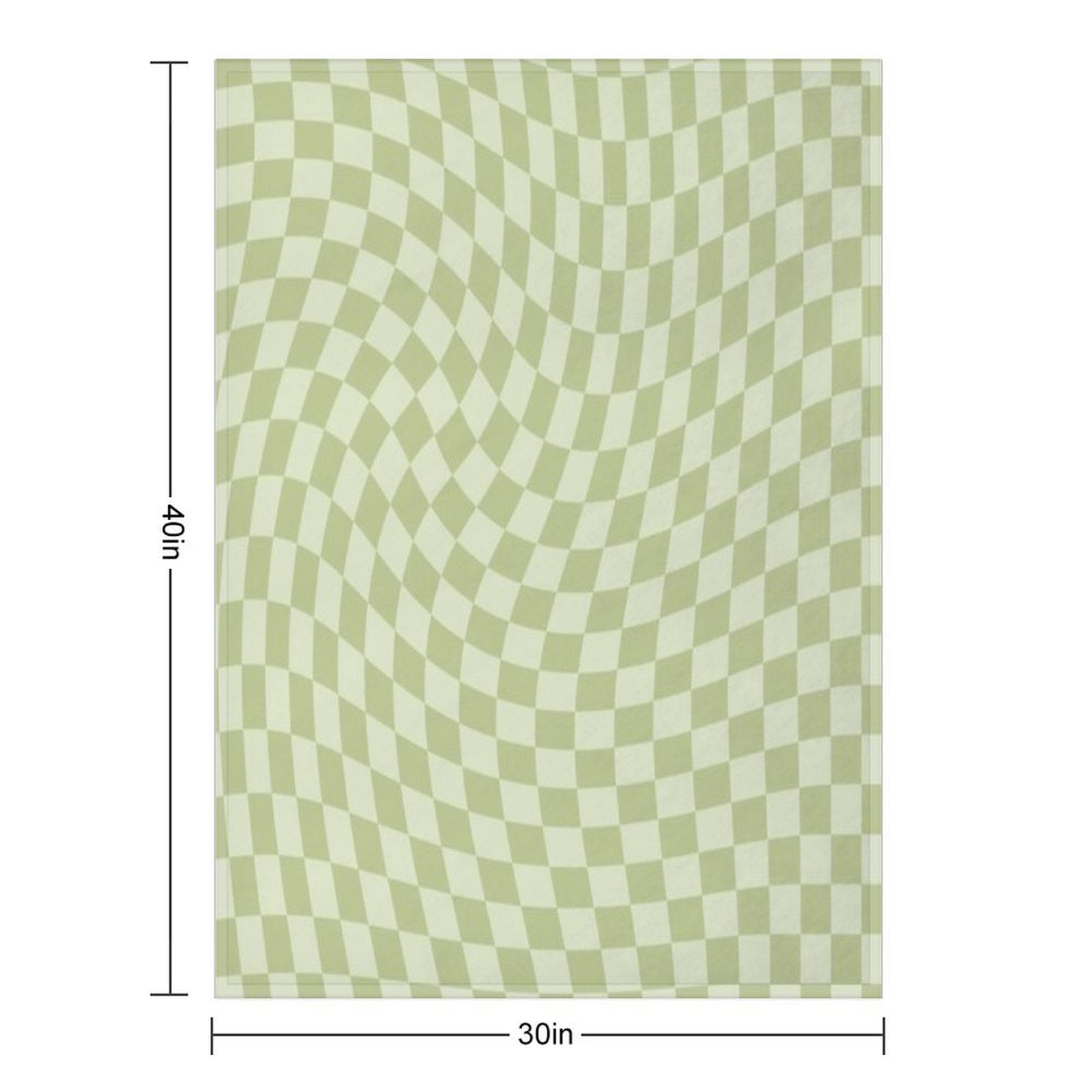 Trippy Swirl  Green Easy Care Throw Blanket