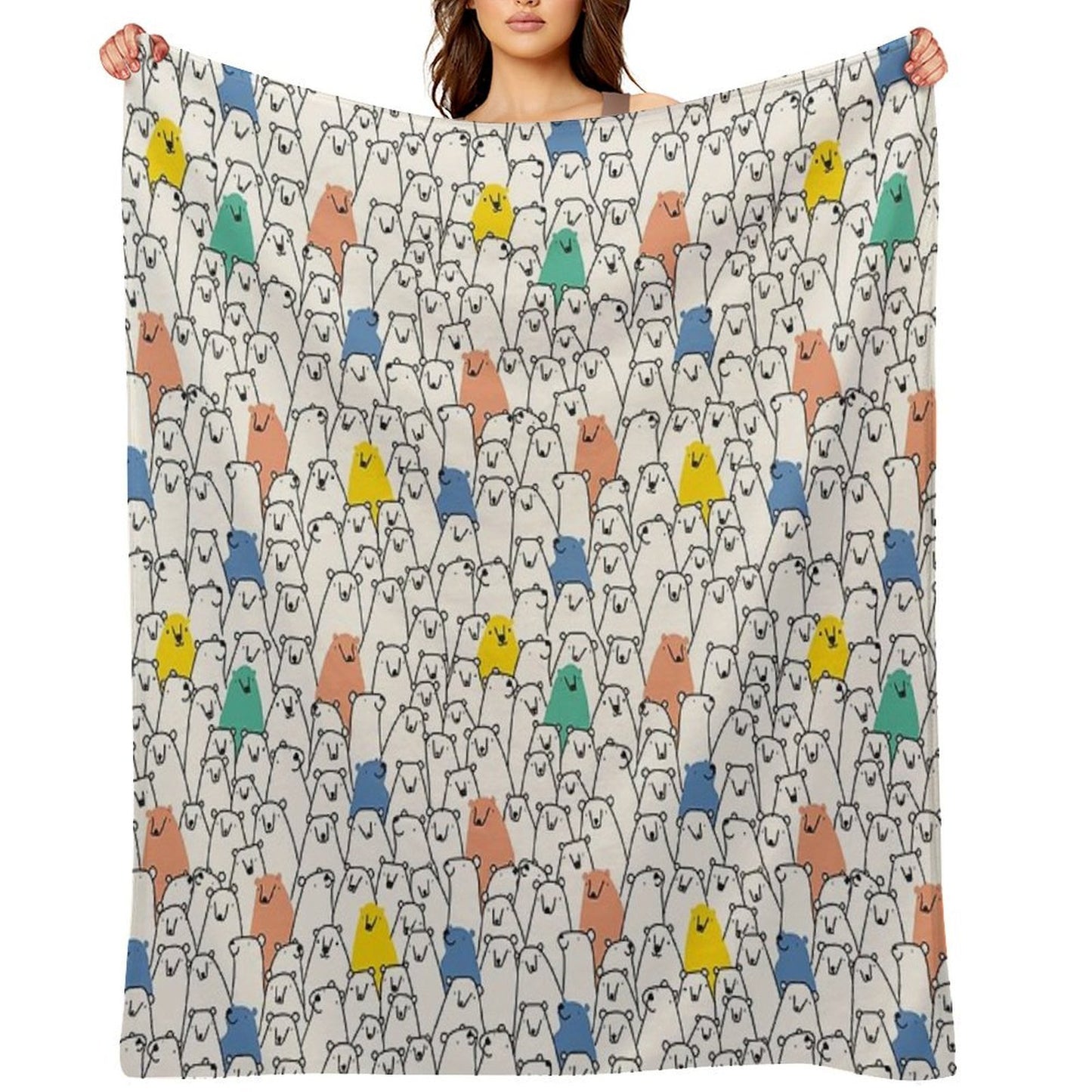 Bears Pattern Gift-ready Throw Blanket