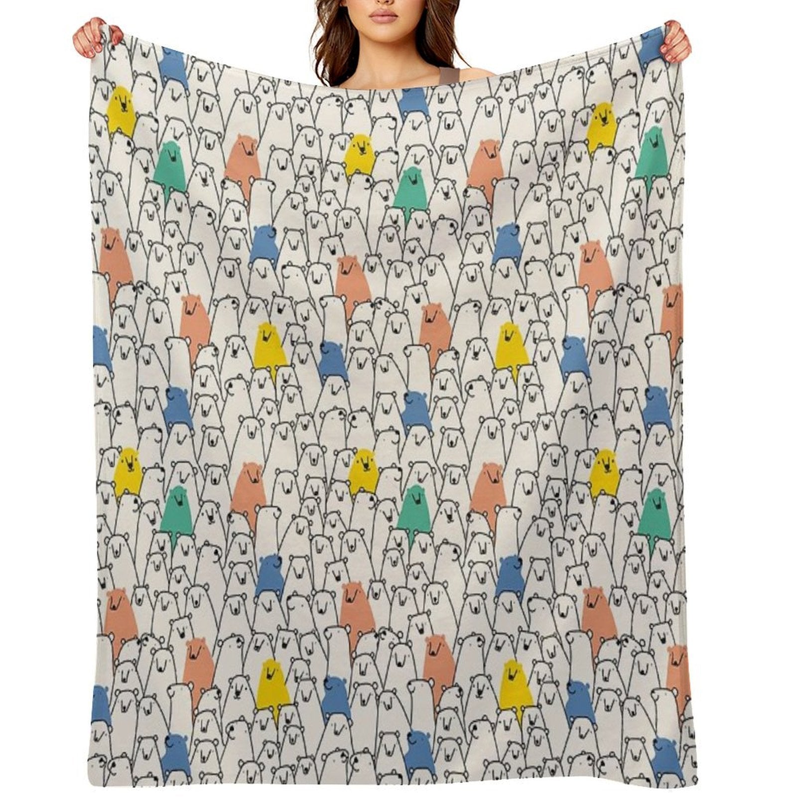 Bears Pattern Gift-ready Throw Blanket
