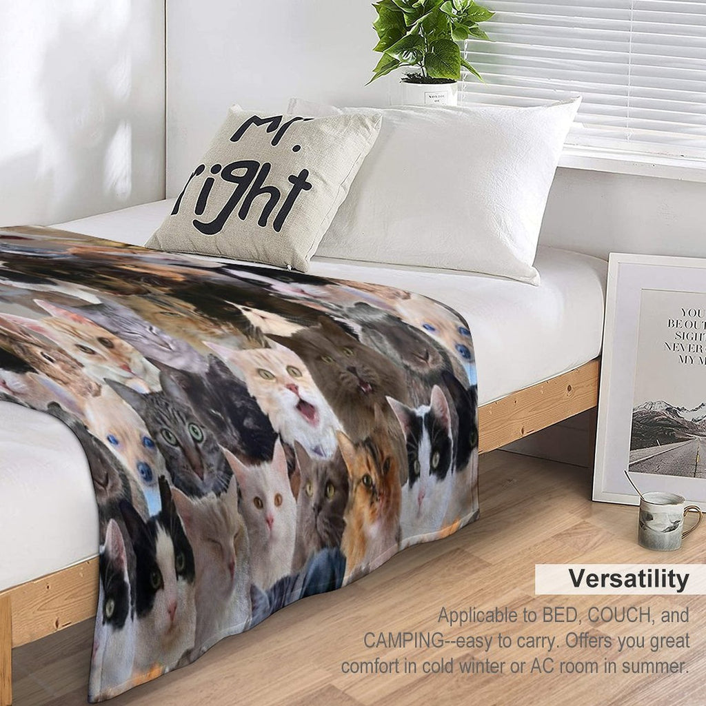 Cute Pets Pattern Compact Throw Blanket