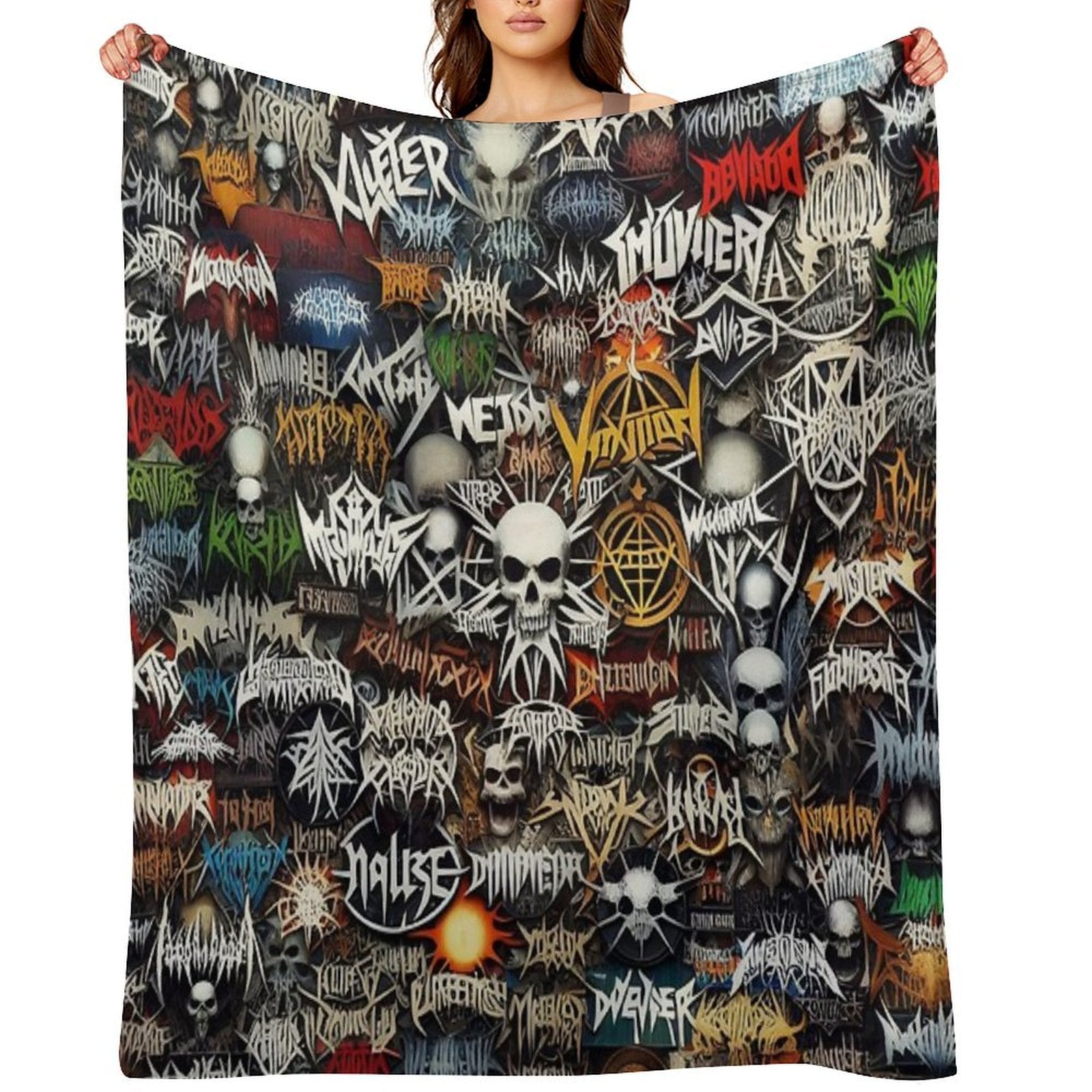 Rock Wall of Fame Shrink-resistant Throw Blanket
