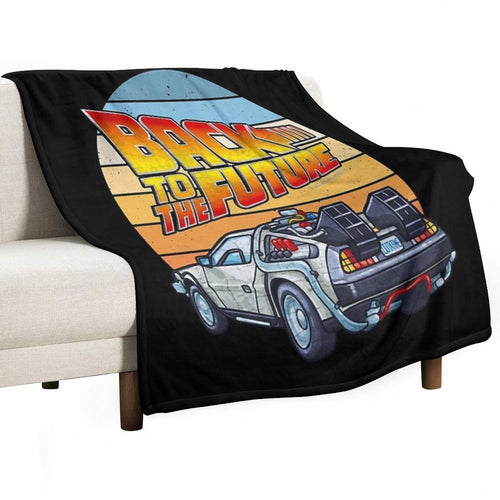 Back to The Future - DMC DeLorean Eco-conscious Throw Blanket