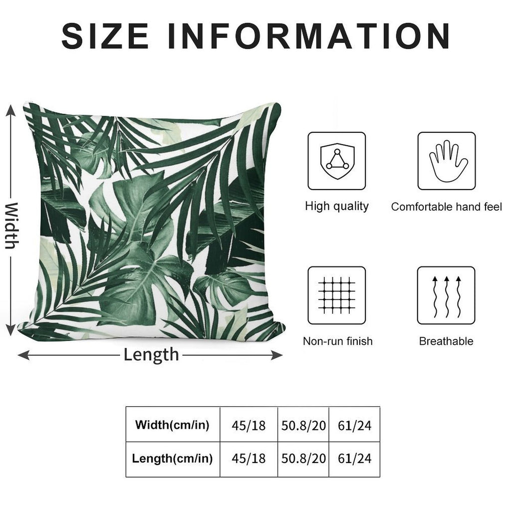 Tropical Jungle Leaves Pattern #4 #tropical #decor #art Soft Ultra-Soft Texture Throw Pillow