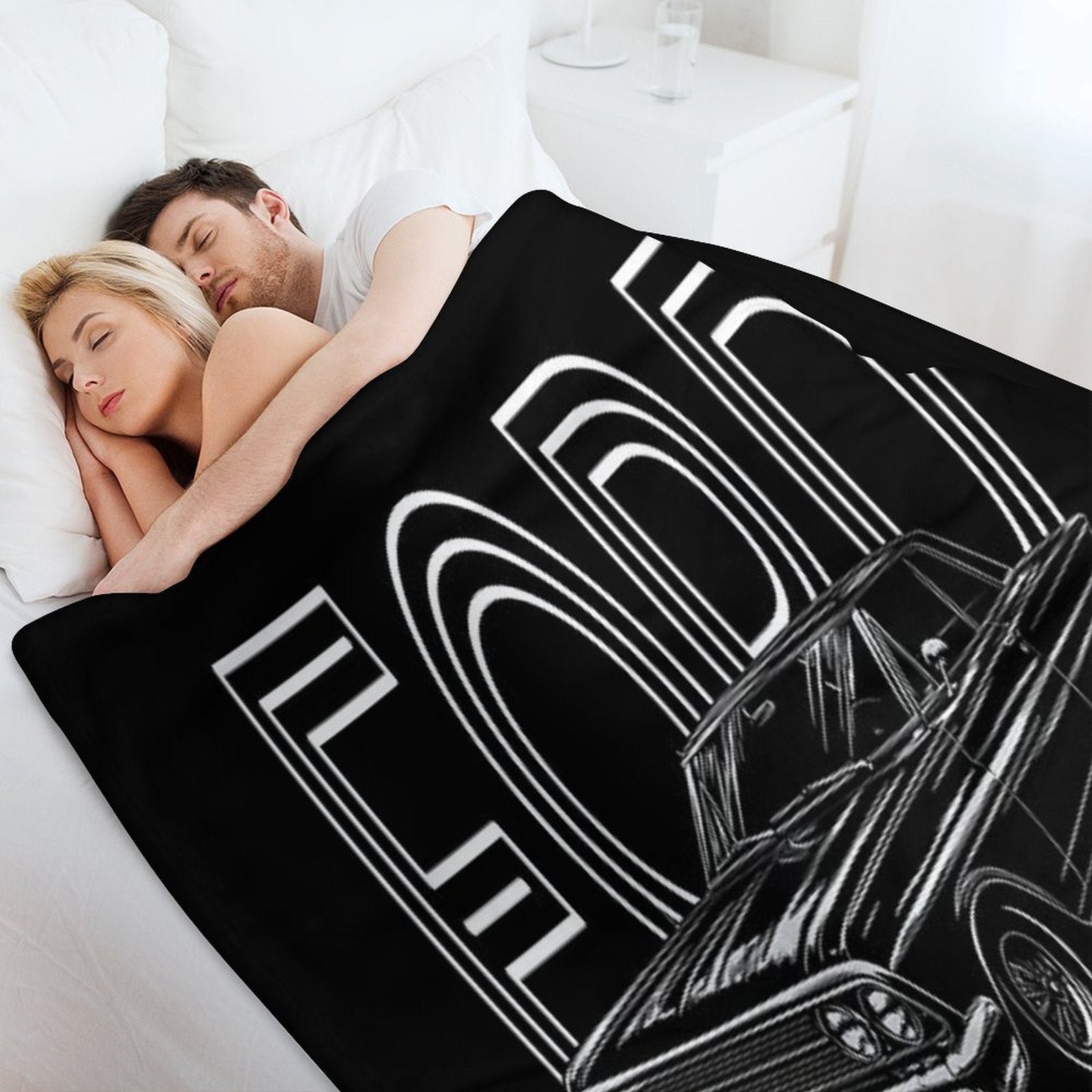White Fairlane Lightweight Throw Blanket