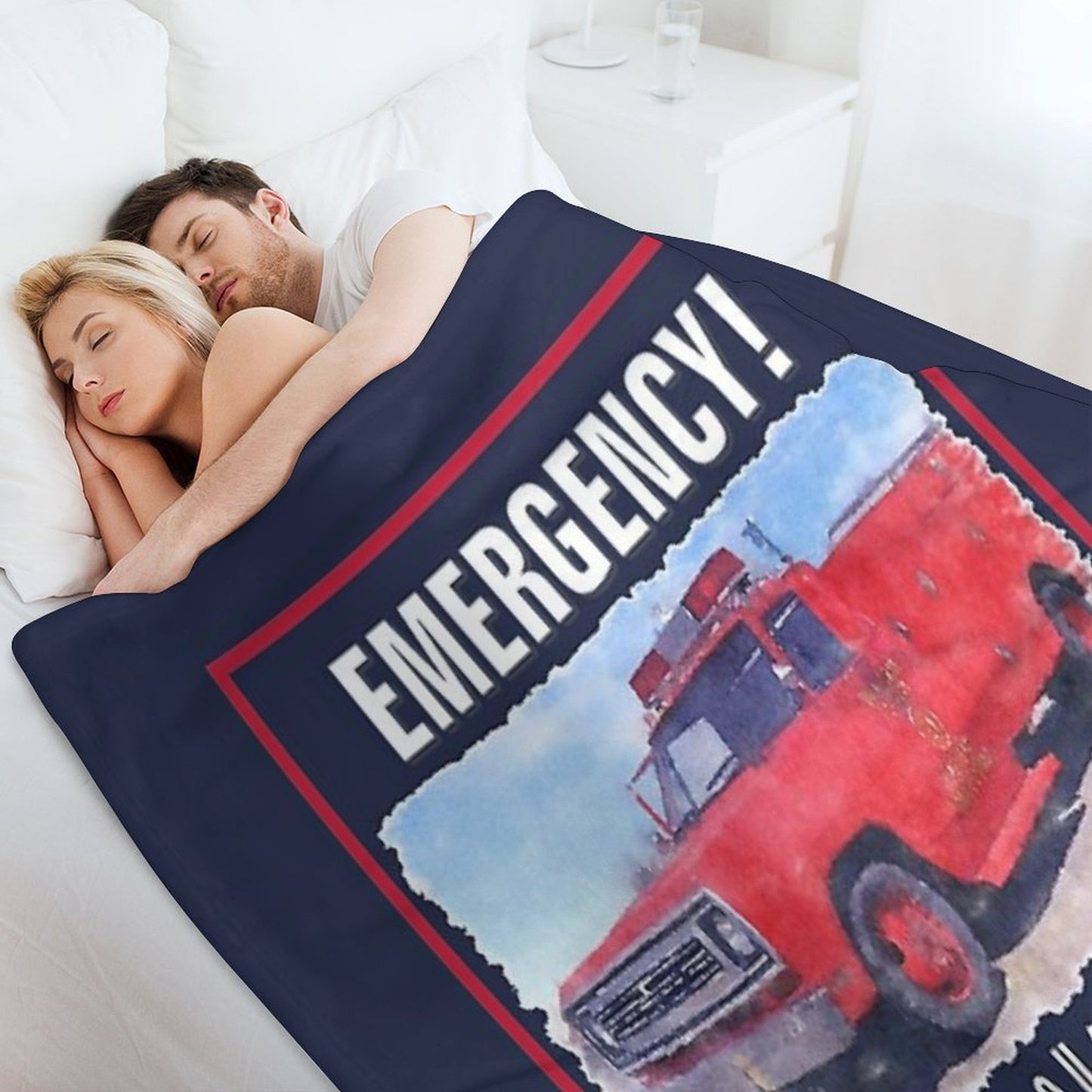 Emergency Squad 51 Truck Quick-dry Throw Blanket