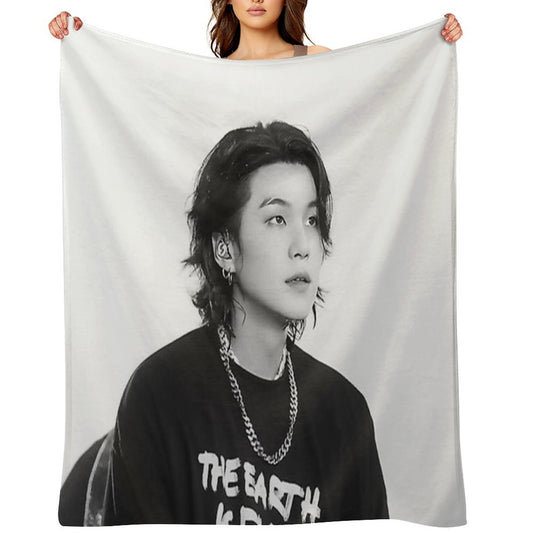 Yoongi Concert Durable Throw Blanket