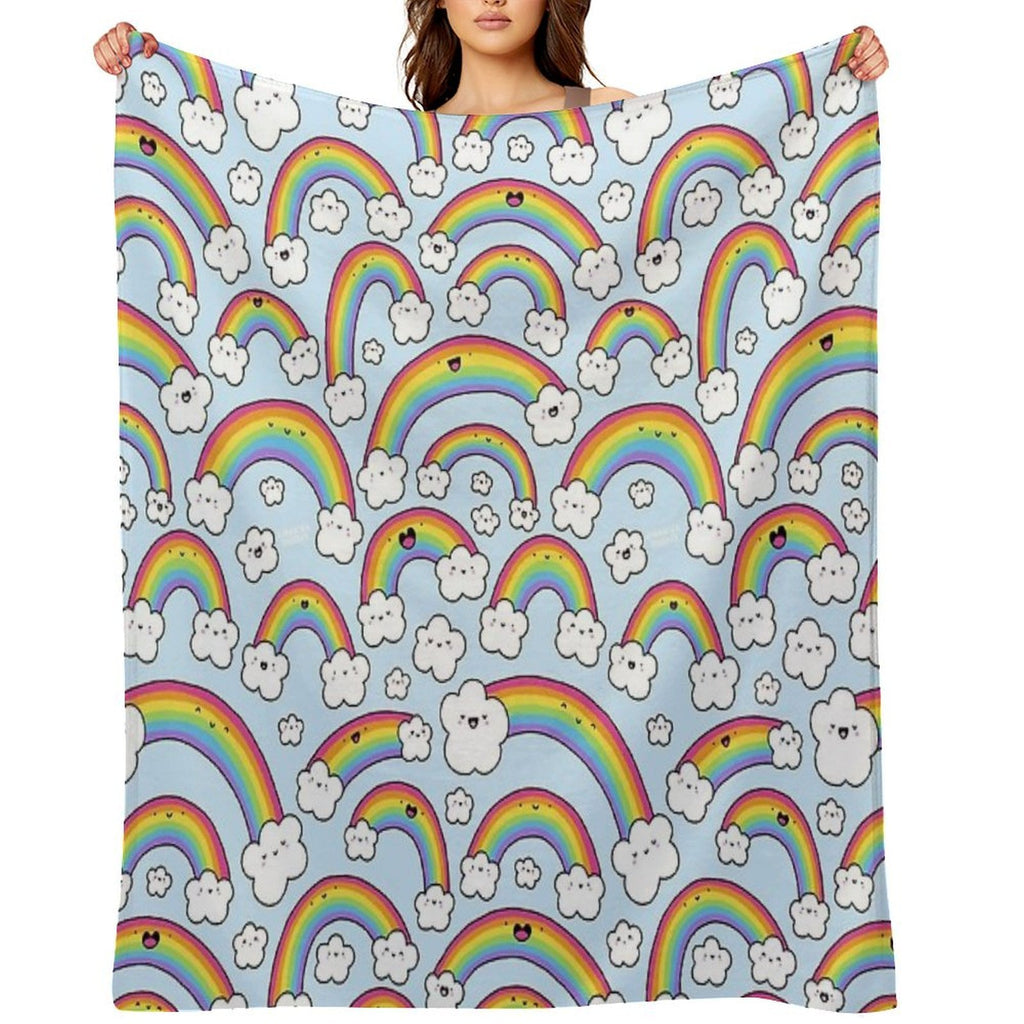 Rainbows Everywhere! Eco-conscious Throw Blanket