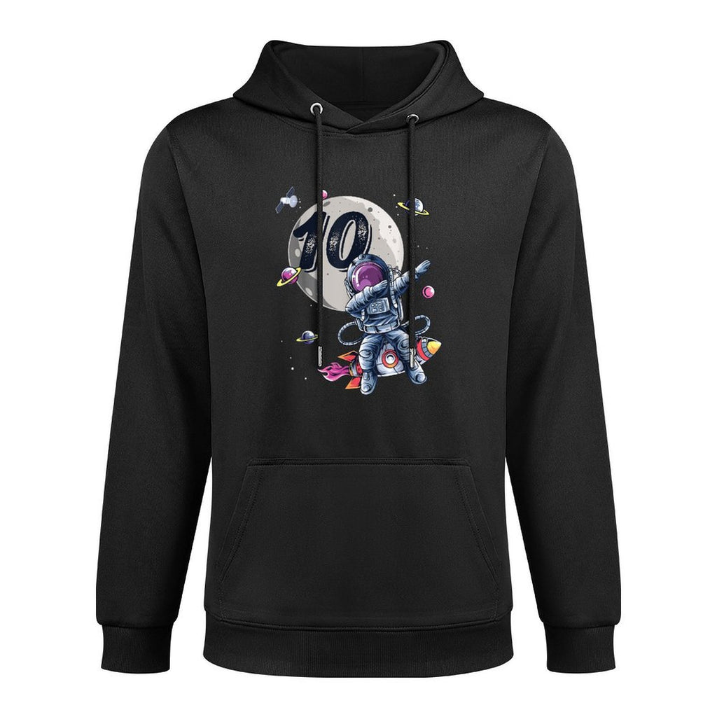 10 Years Old Birthday Boy Astronaut Gifts Space 10th B-Day Pilling-Resistant Hoodie
