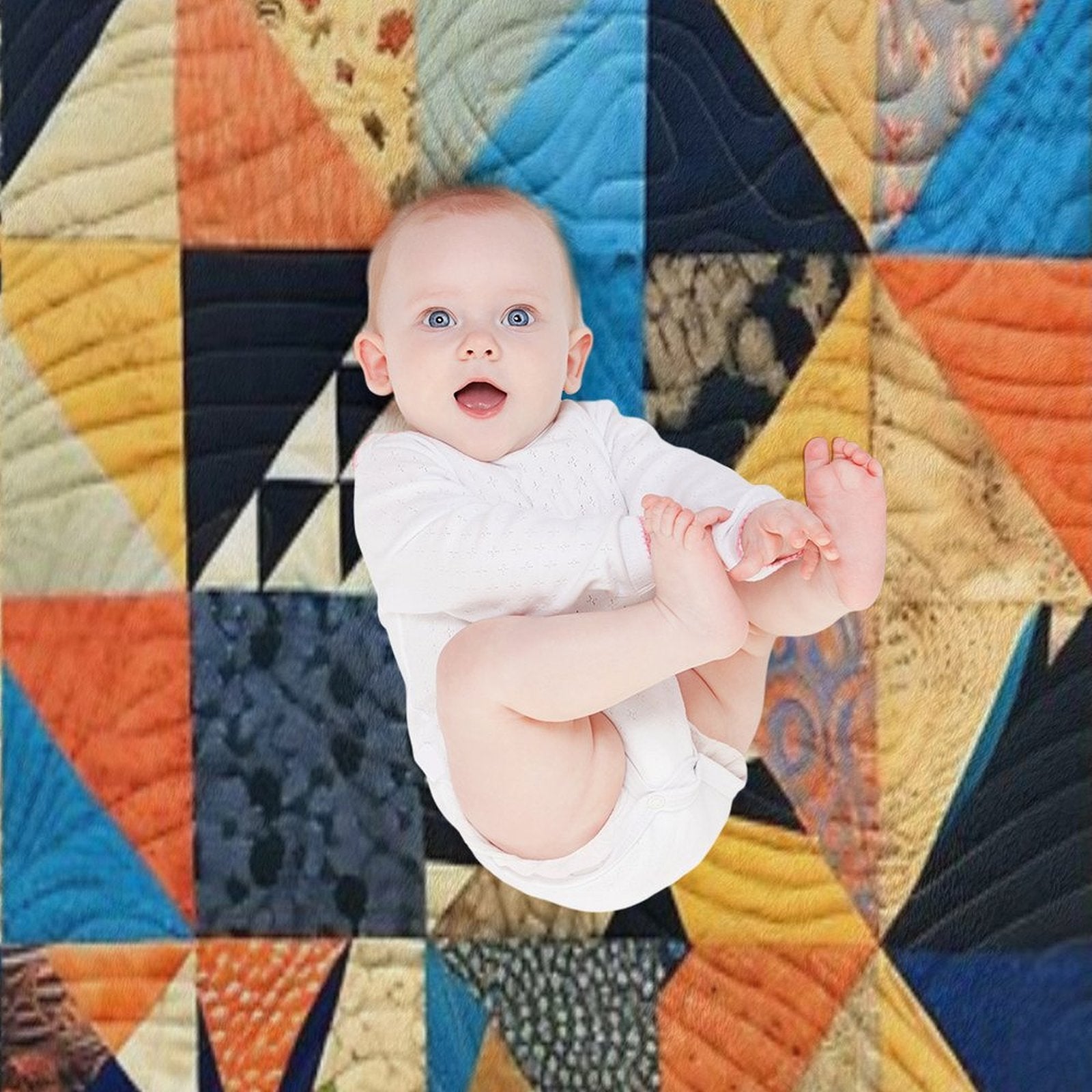 Bed Cover Patchwork Shrink-resistant Throw Blanket