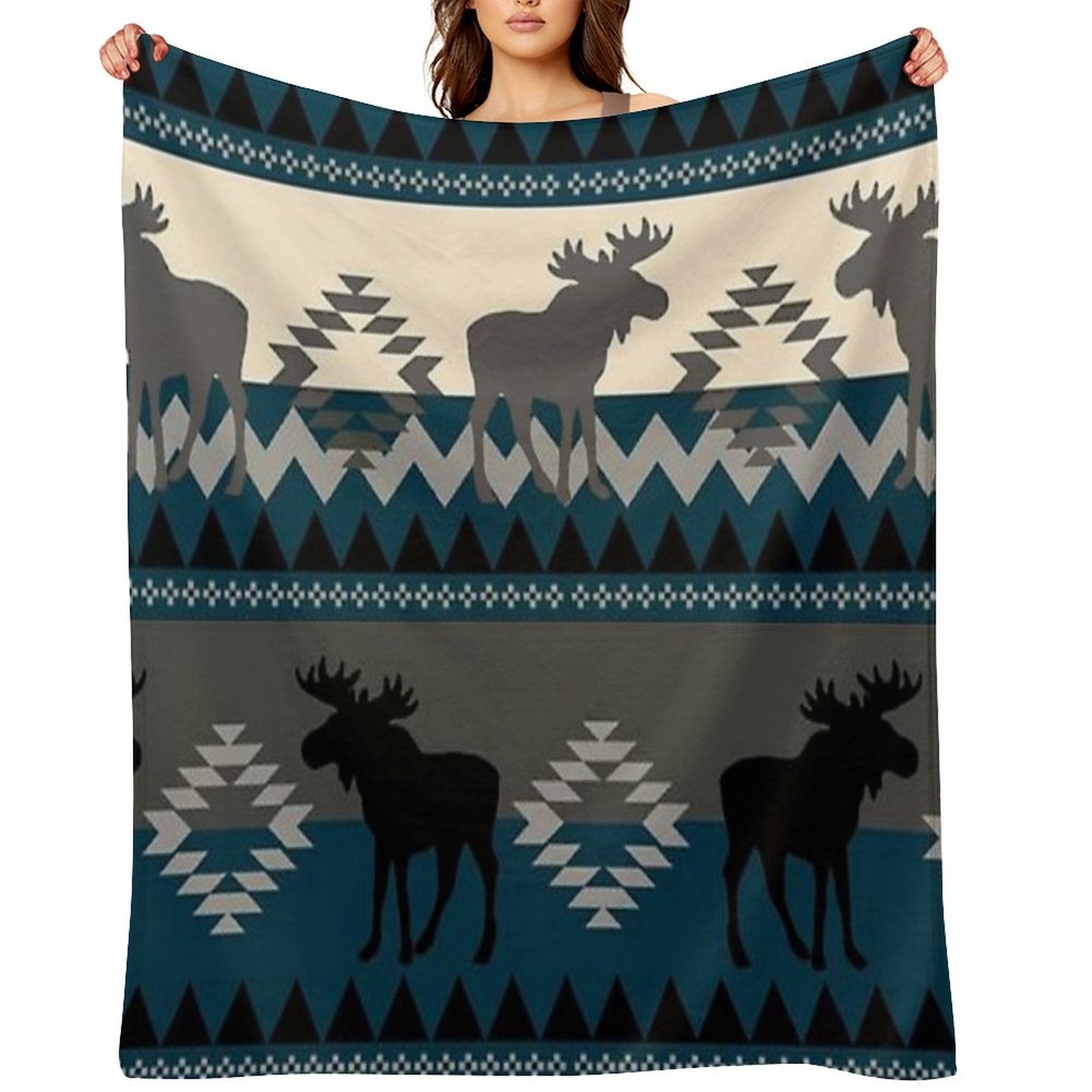 Moose Design Premium Throw Blanket