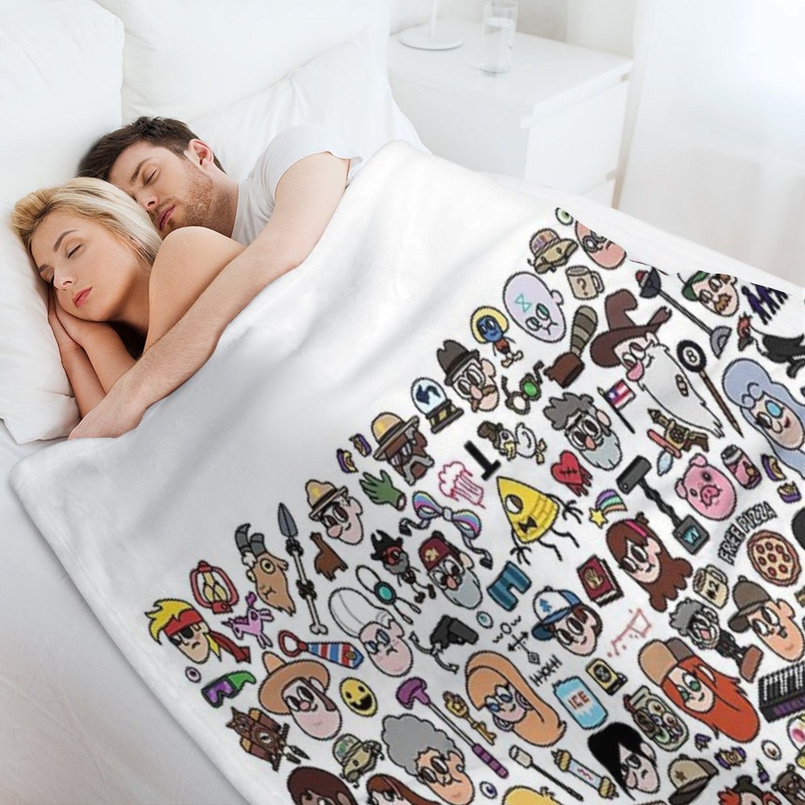 Gravity Falls Doodle Plush Throw Blanket