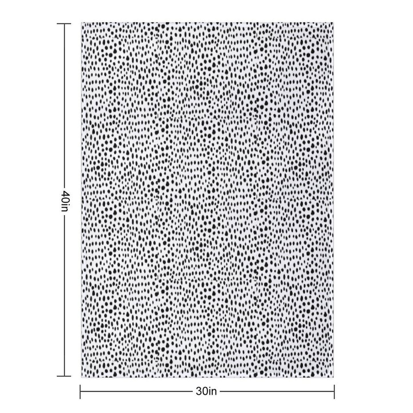 Modern Black And White Hand Drawn Polka Dots Durable Throw Blanket