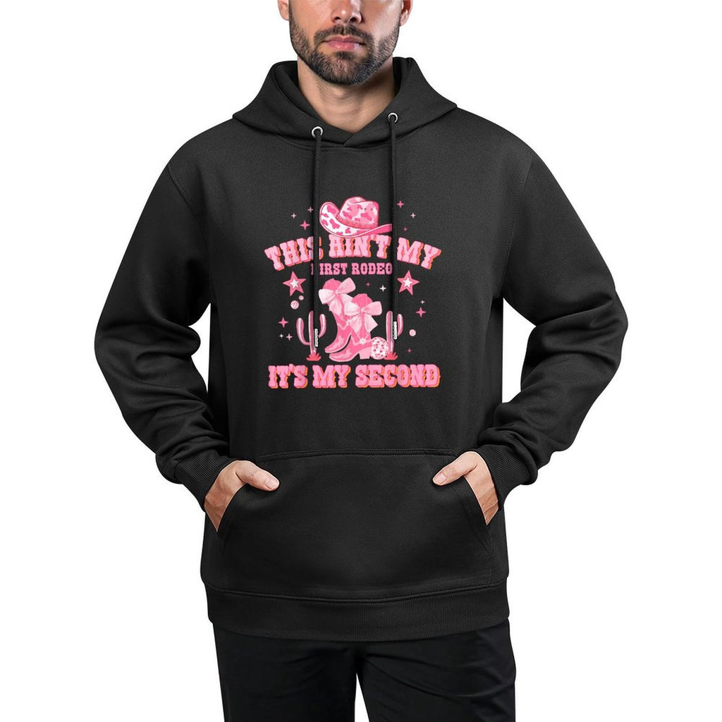 Western 2nd Birthday Girl Cowgirl Birthday Coquette Bow Kids Shape Retention Hoodie