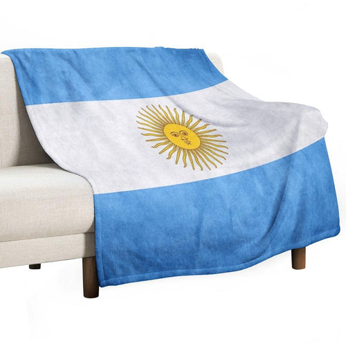 Argentina  Argentinian Flag  National Flag of Argentina Sustainable Throw Blanket