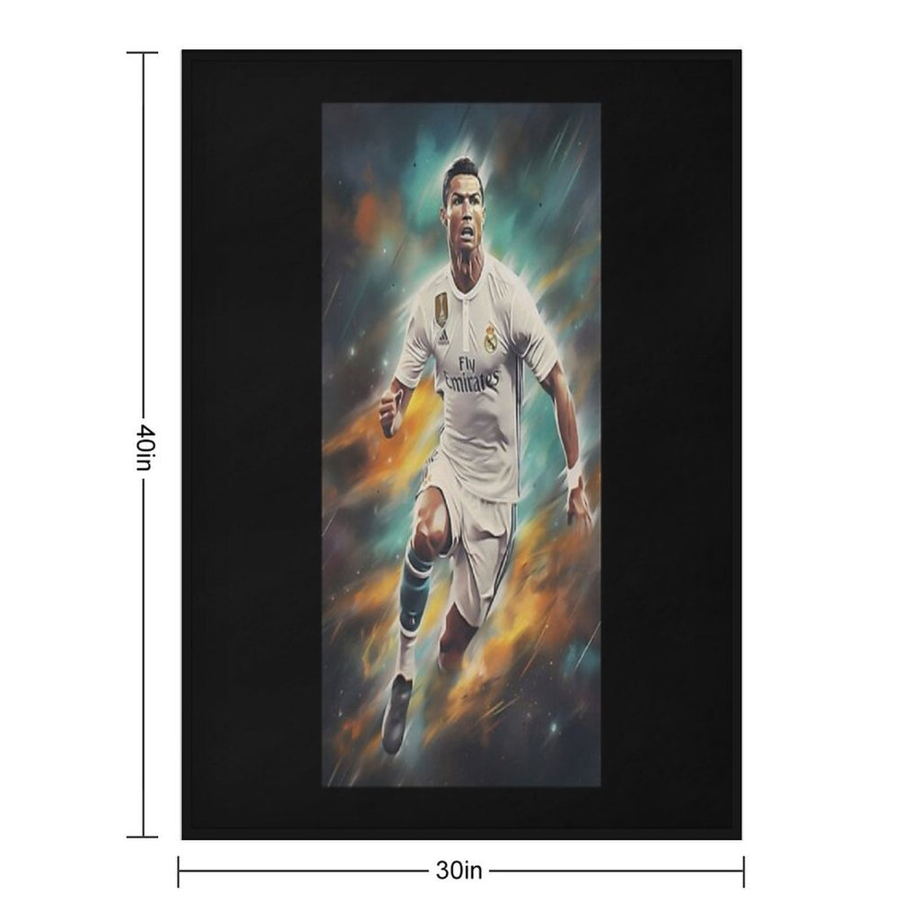 Cristiano Ronaldo Star Travel-friendly Throw Blanket
