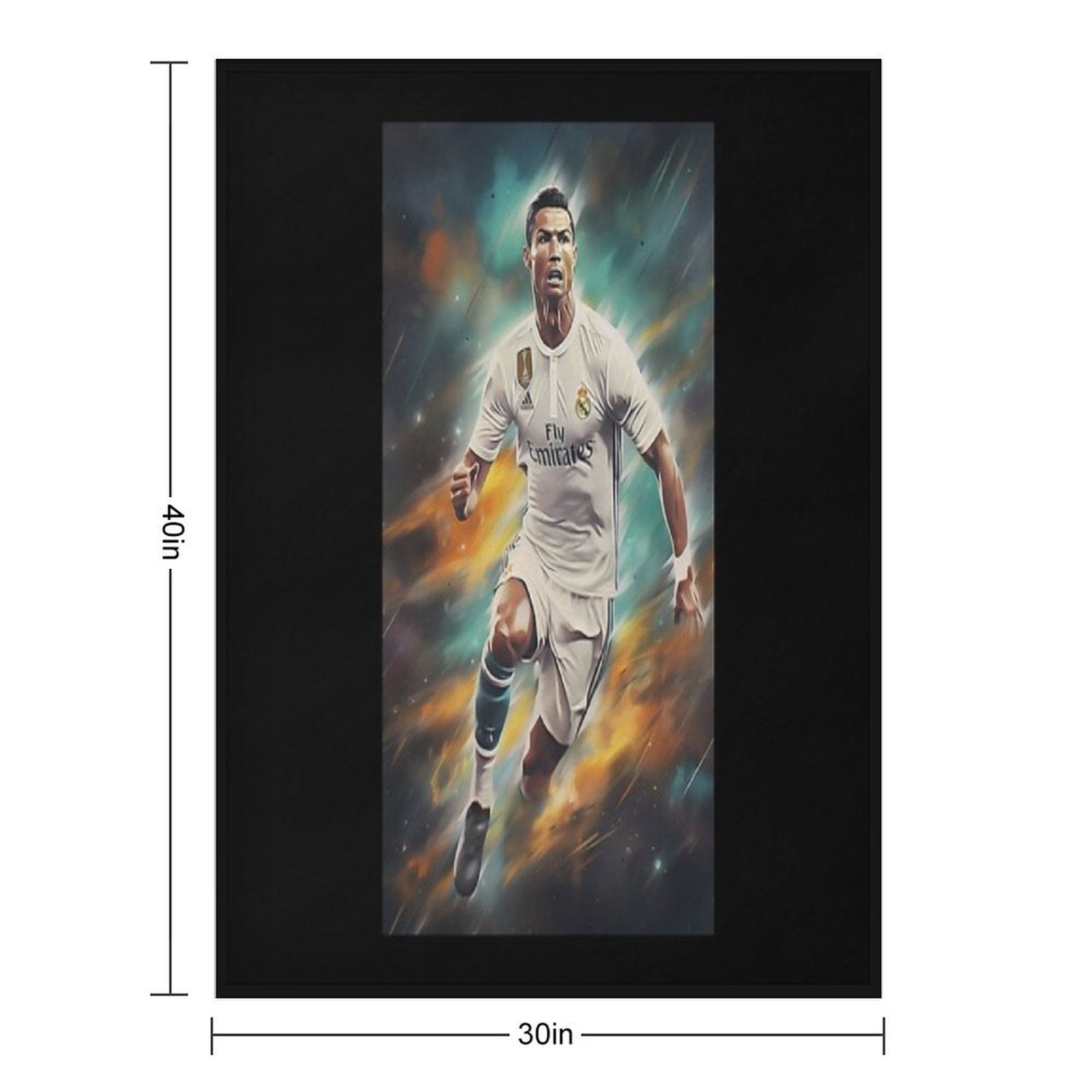 Cristiano Ronaldo Star Travel-friendly Throw Blanket