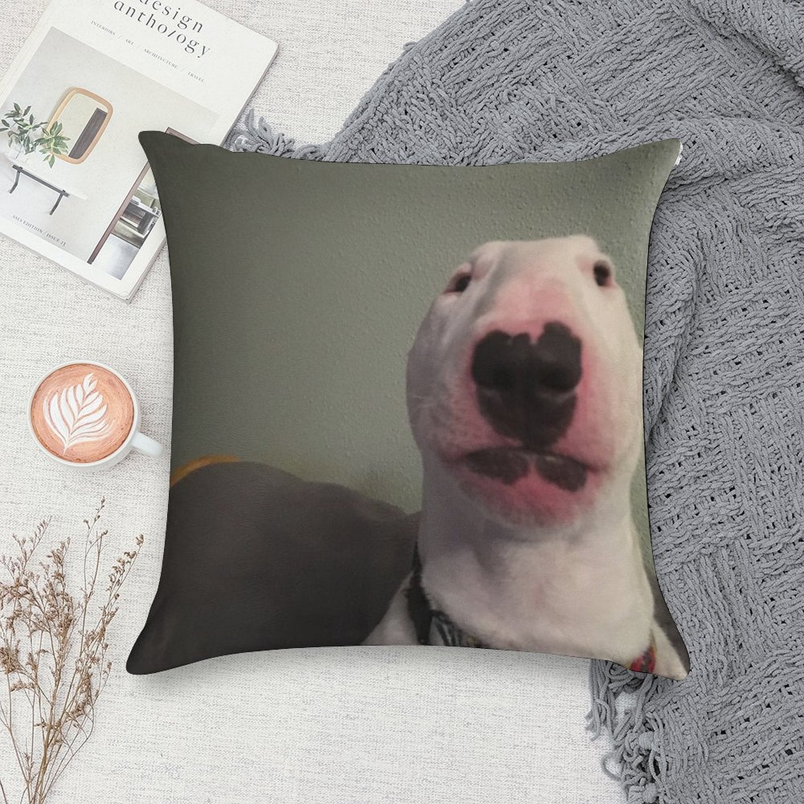 @PupperNelson Walter Original Soft High-Density Material Throw Pillow